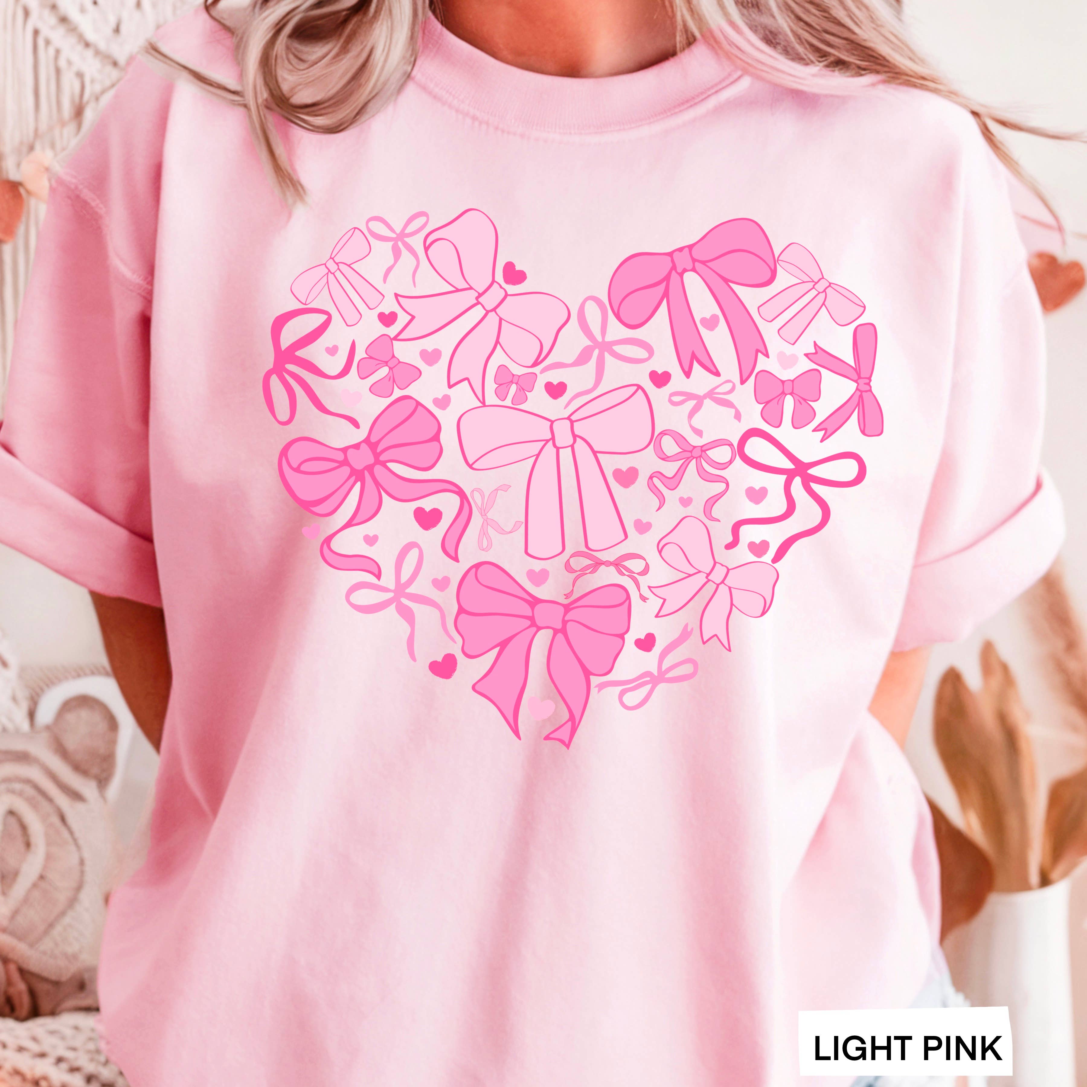 Heart of Coquette Bows Graphic Tee | Gildan Hoodie, Sweatshirt | PodTeesHub.com