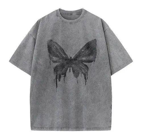 Japanese Brand Vintage Design Moth Printed Tshirt Hoodie, Sweatshirt | PodTeesHub.com