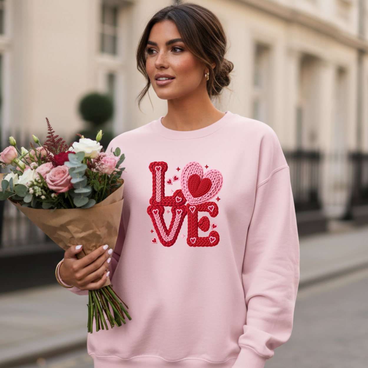 Love Faux Crochet | Unisex Crewneck Sweatshirt [Gildan] T-Shirts, Hoodie | PodTeesHub.com
