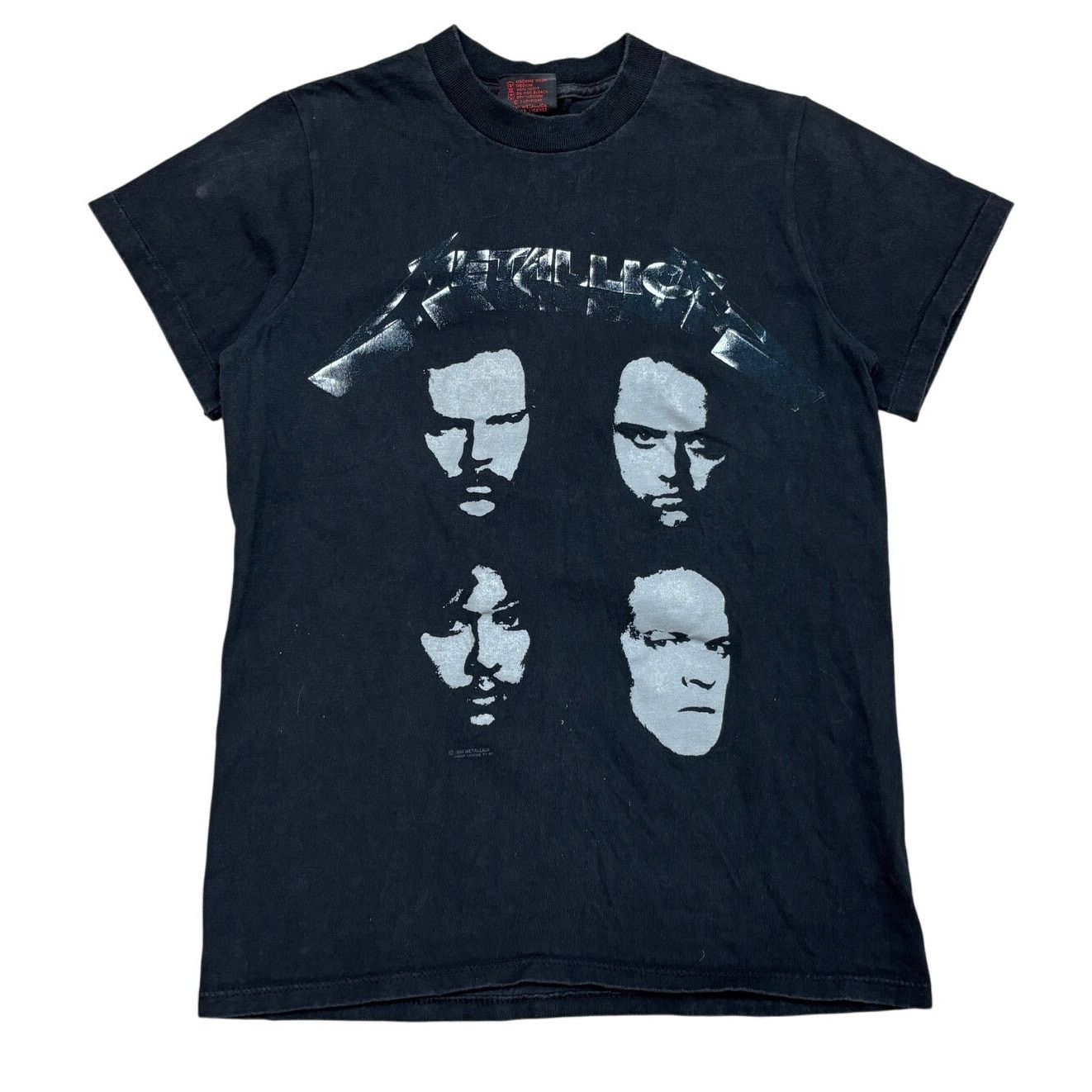 Metallica X Vintage Vtg 90s Metallica 1991 Black Album Faces Tour Shirt Men S M Hoodie, Sweatshirt | PodTeesHub.com