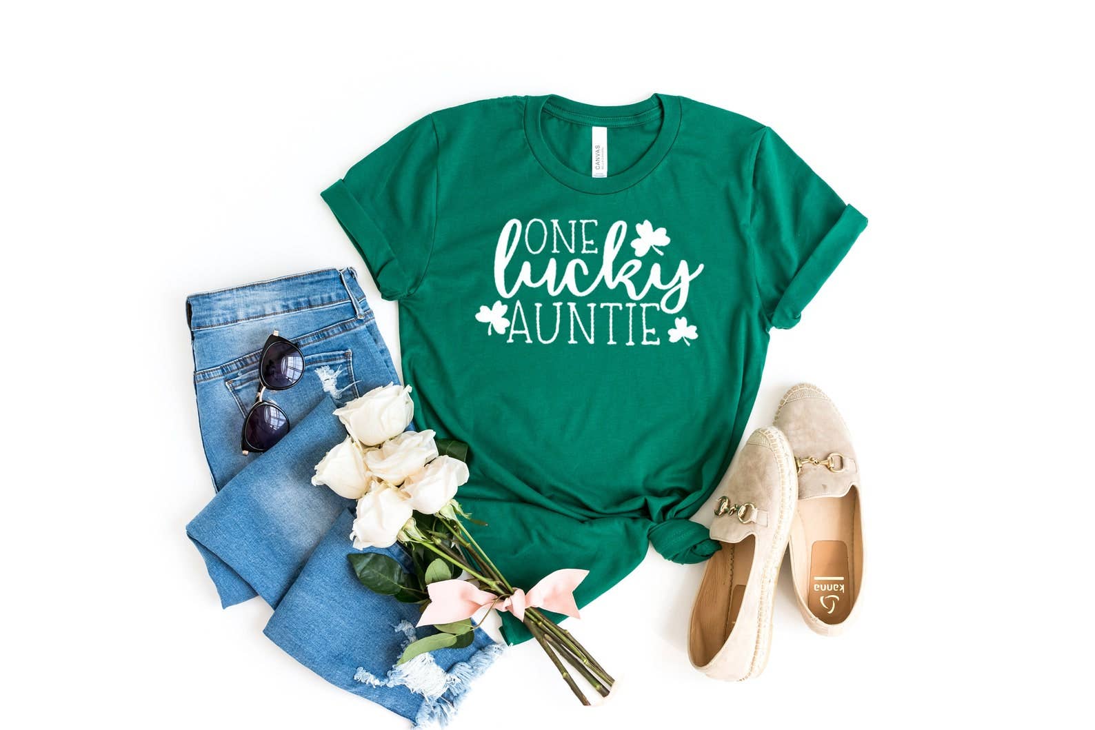 One Lucky Auntie T-Shirt Hoodie, Sweatshirt | PodTeesHub.com