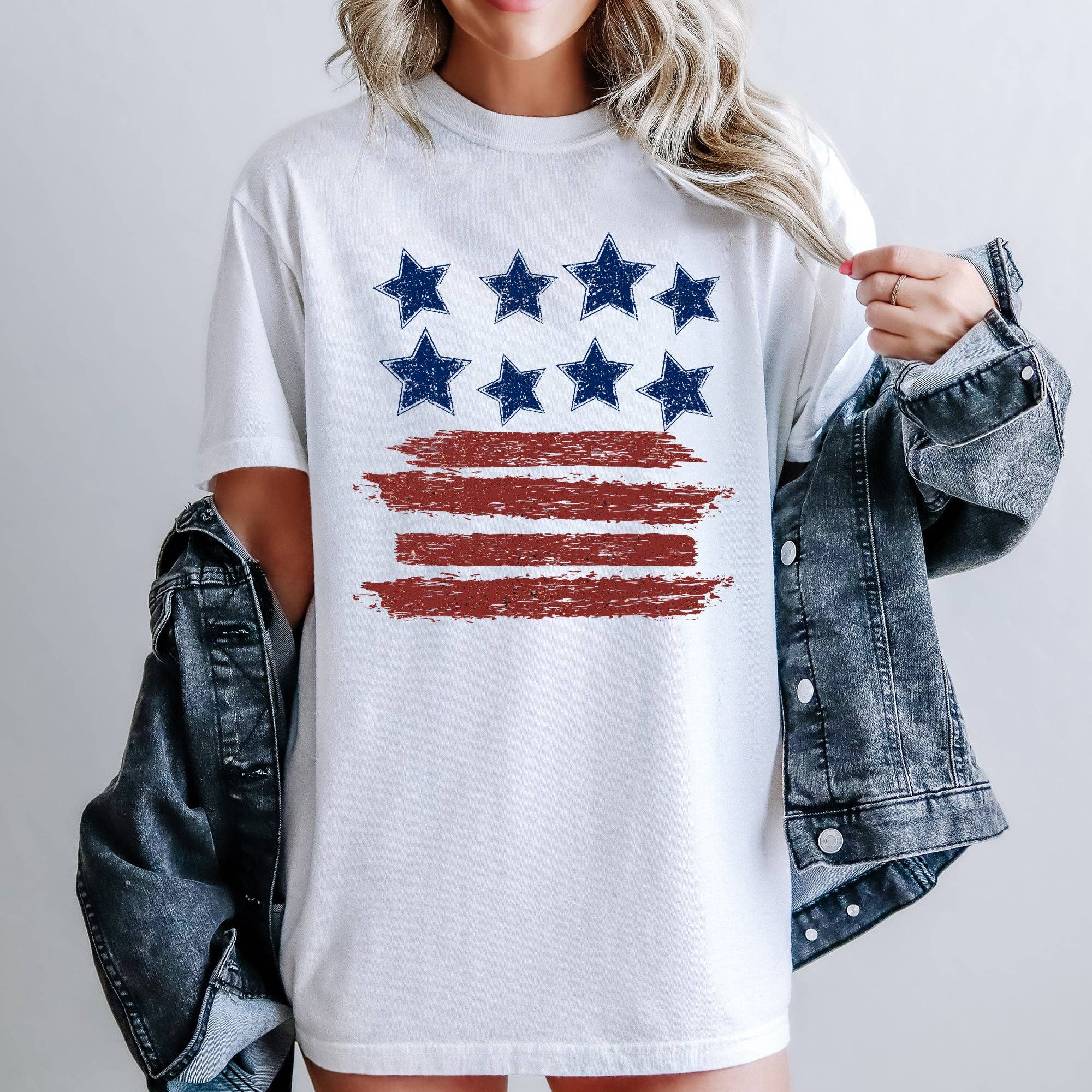 Retro Stars and Stripes Patriotic America 4th of July Tshirt Hoodie, Sweatshirt | PodTeesHub.com