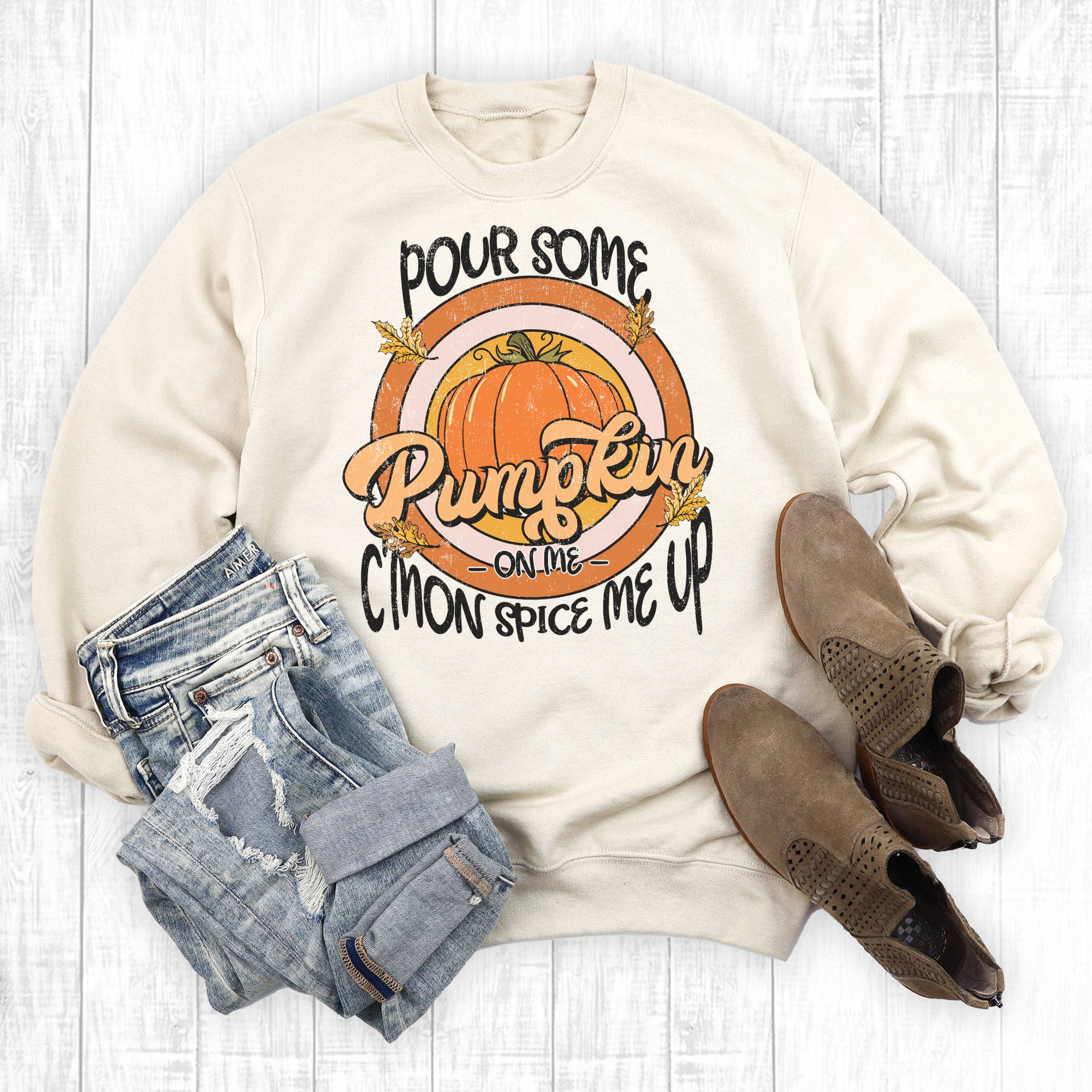 Fall Pour Some Pumpkin On Me Sweatshirt T-Shirts, Hoodie | PodTeesHub.com