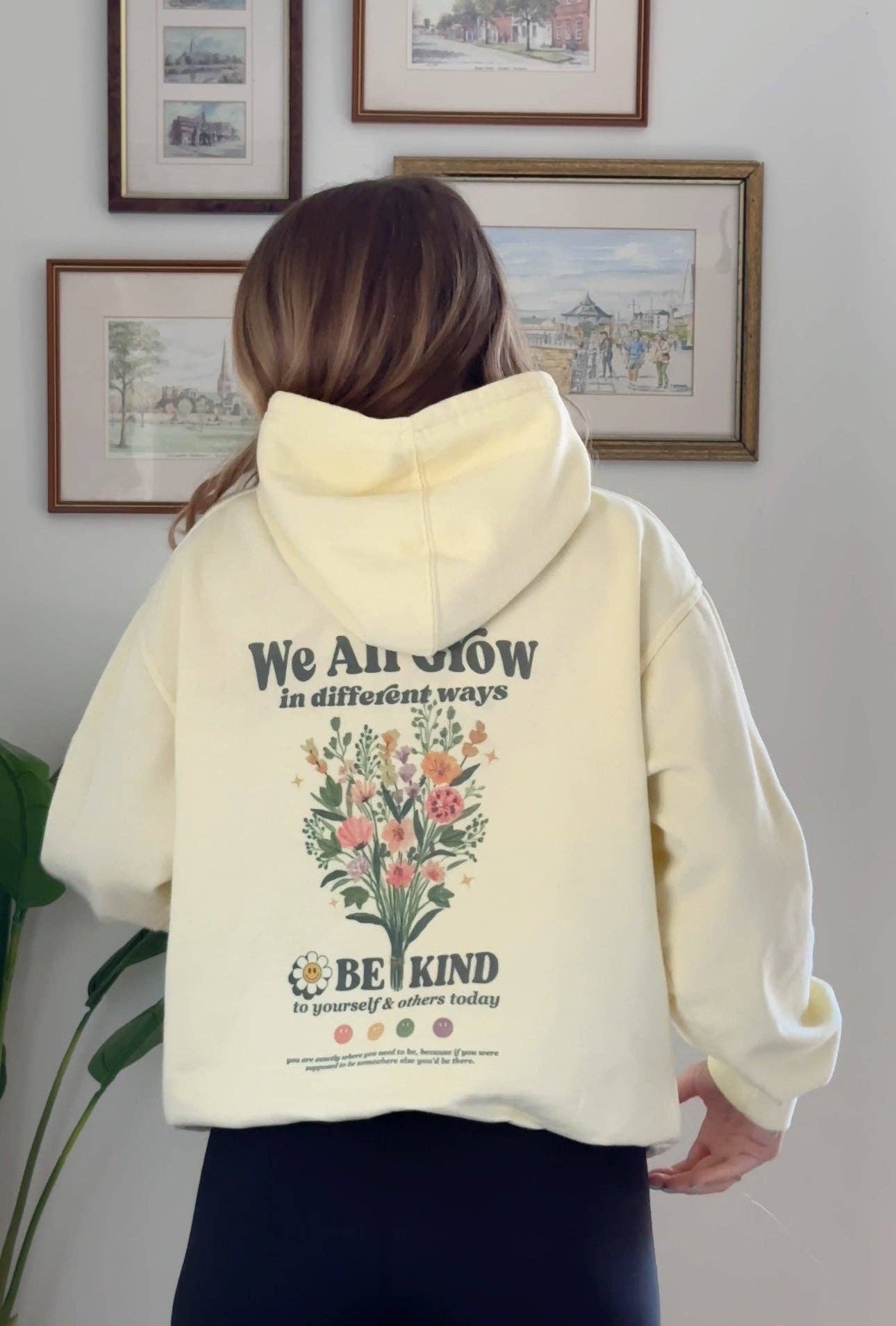 We All Grow in Different Ways Light Yellow Hoodie T-Shirts, Sweatshirt | PodTeesHub.com