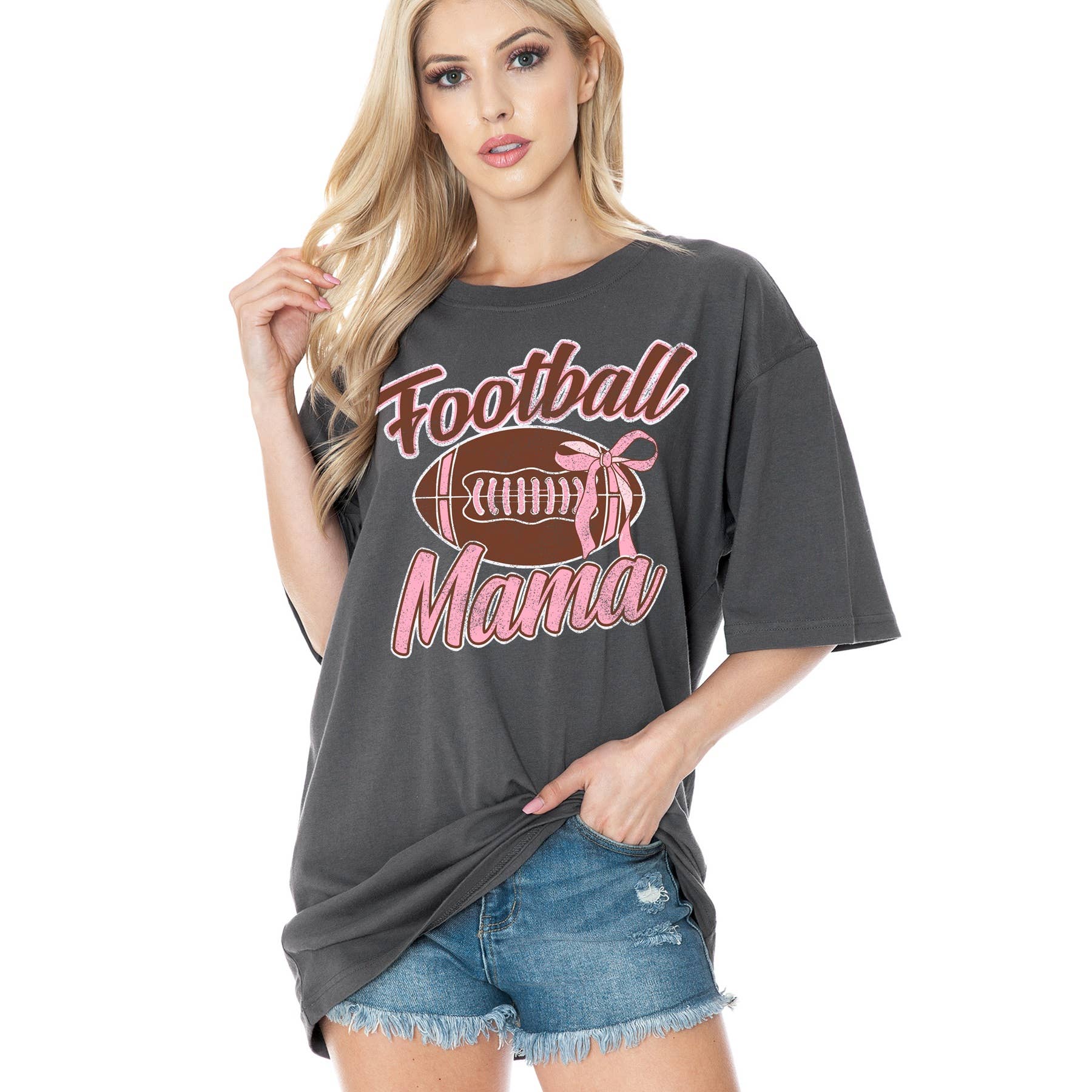 Football Mama Oversized Unisex T Shirt Hoodie, Sweatshirt | PodTeesHub.com