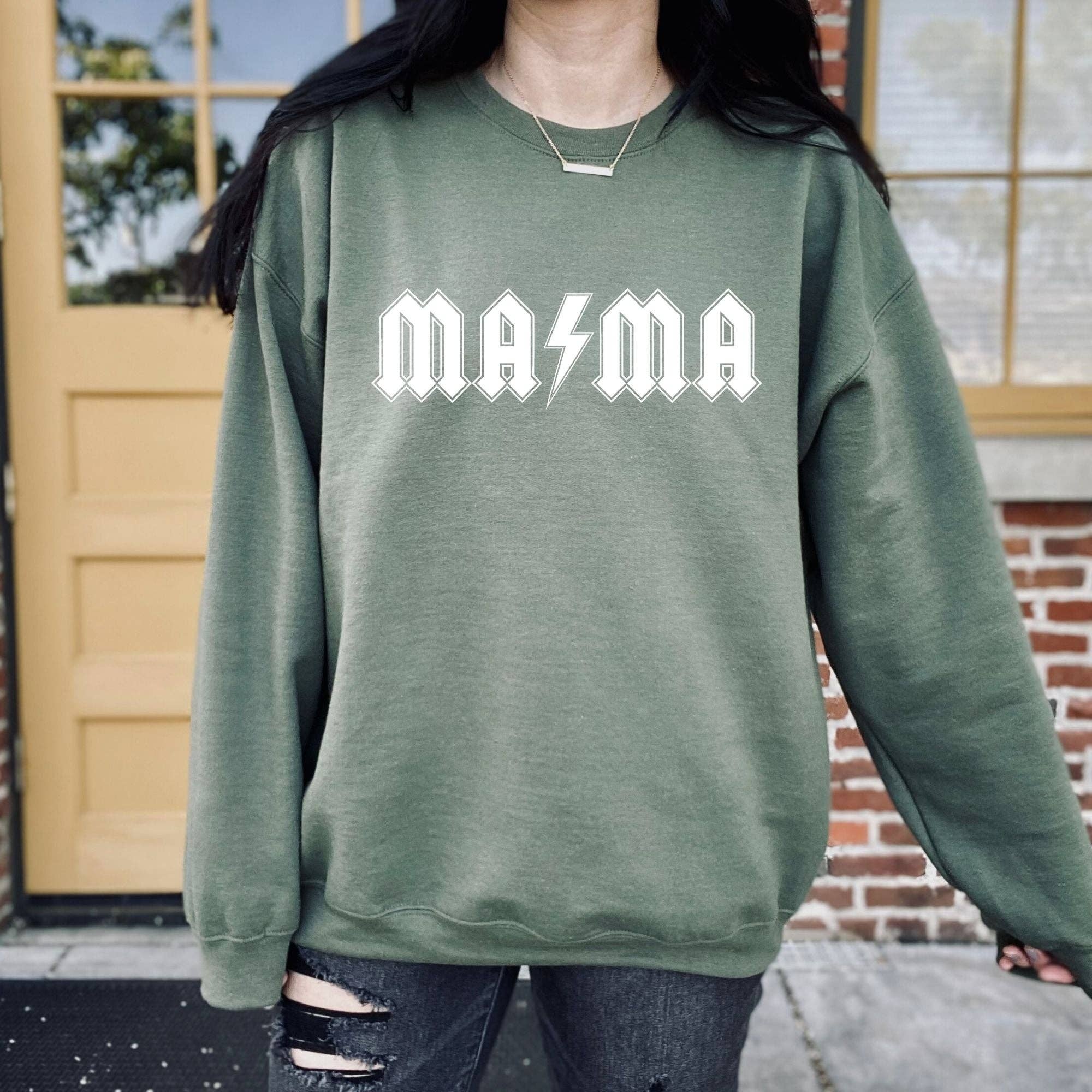 Mama Crewneck Sweatshirt or Hoodie *Unisex Fit* T-Shirts | PodTeesHub.com