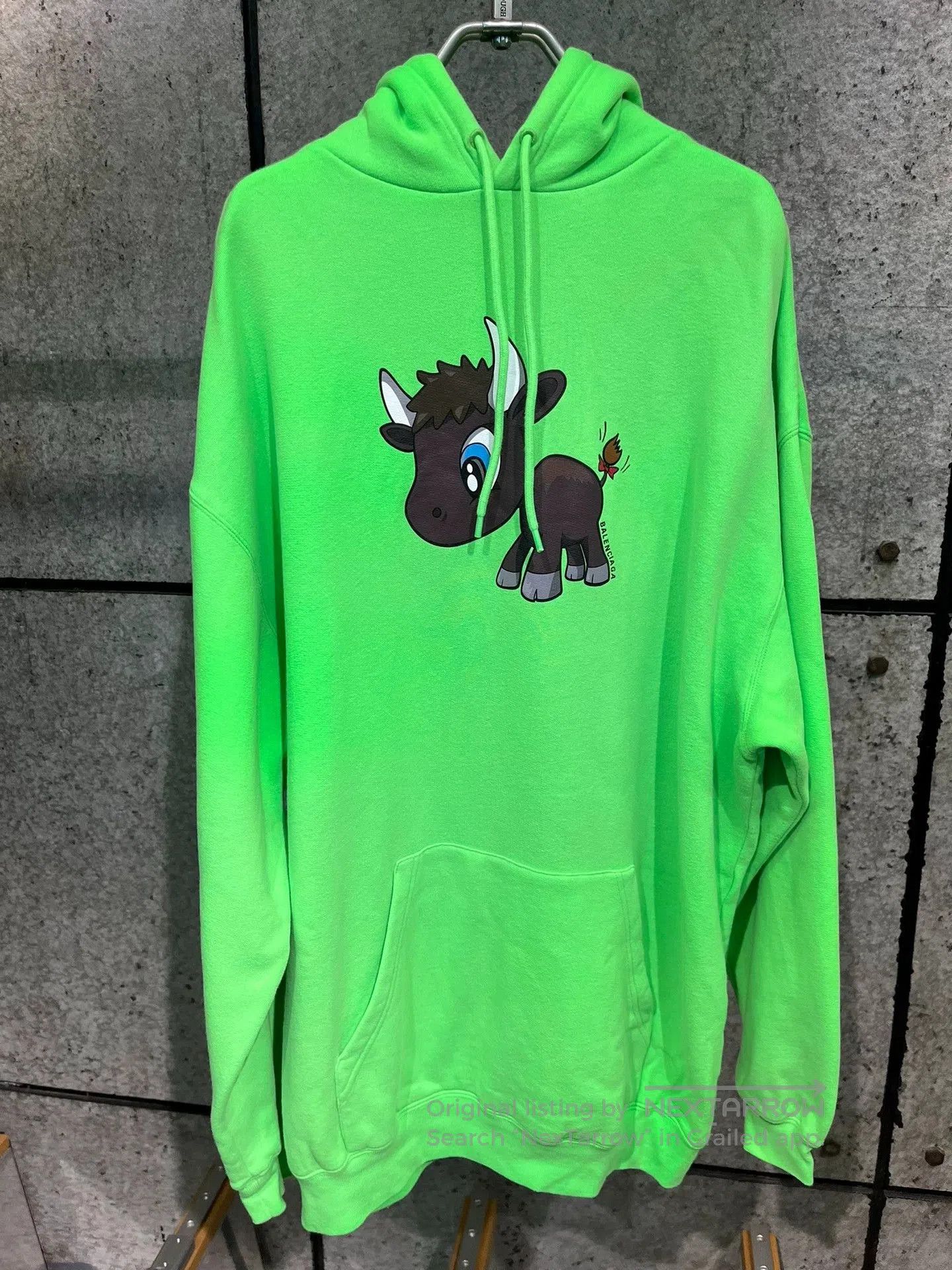 Balenciaga Green Bull Graphic Hoodie Xs T-Shirts, Sweatshirt | PodTeesHub.com