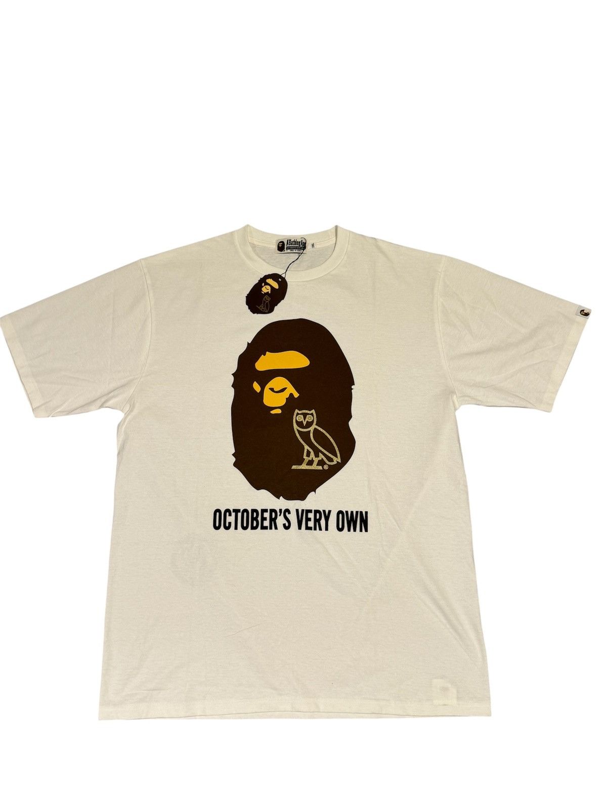 October S Very Own Bape X Ovo White T Shirt Ovo Bape Face Tee Bape Print Tee Hoodie, Sweatshirt | PodTeesHub.com