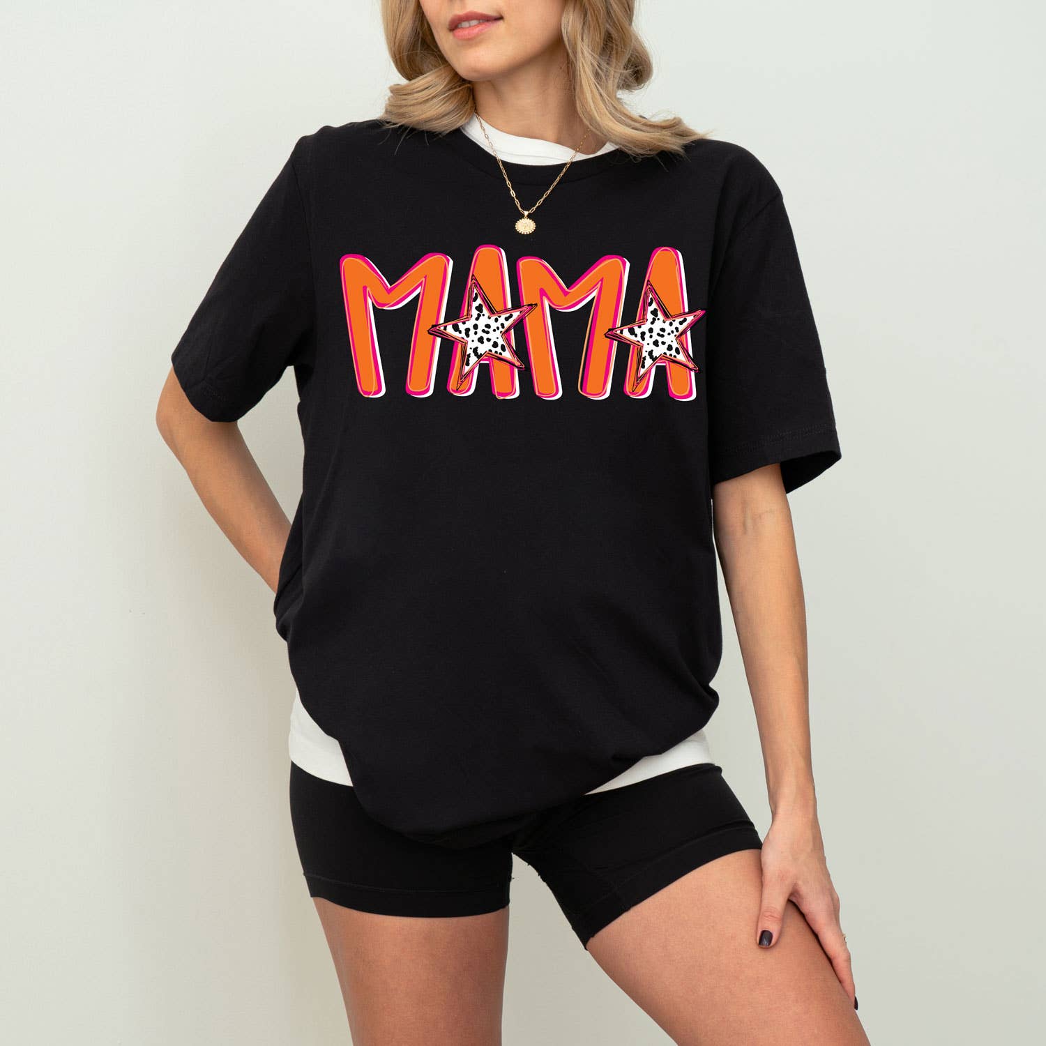 Mama Spotted Stars Tee Hoodie, Sweatshirt | PodTeesHub.com