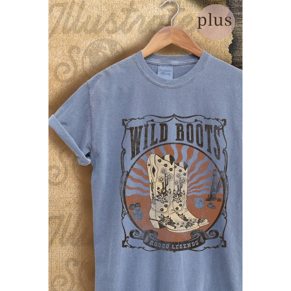 Wild Boots Rodeo Legend  Vintage Graphic  Tee Plus Hoodie, Sweatshirt | PodTeesHub.com