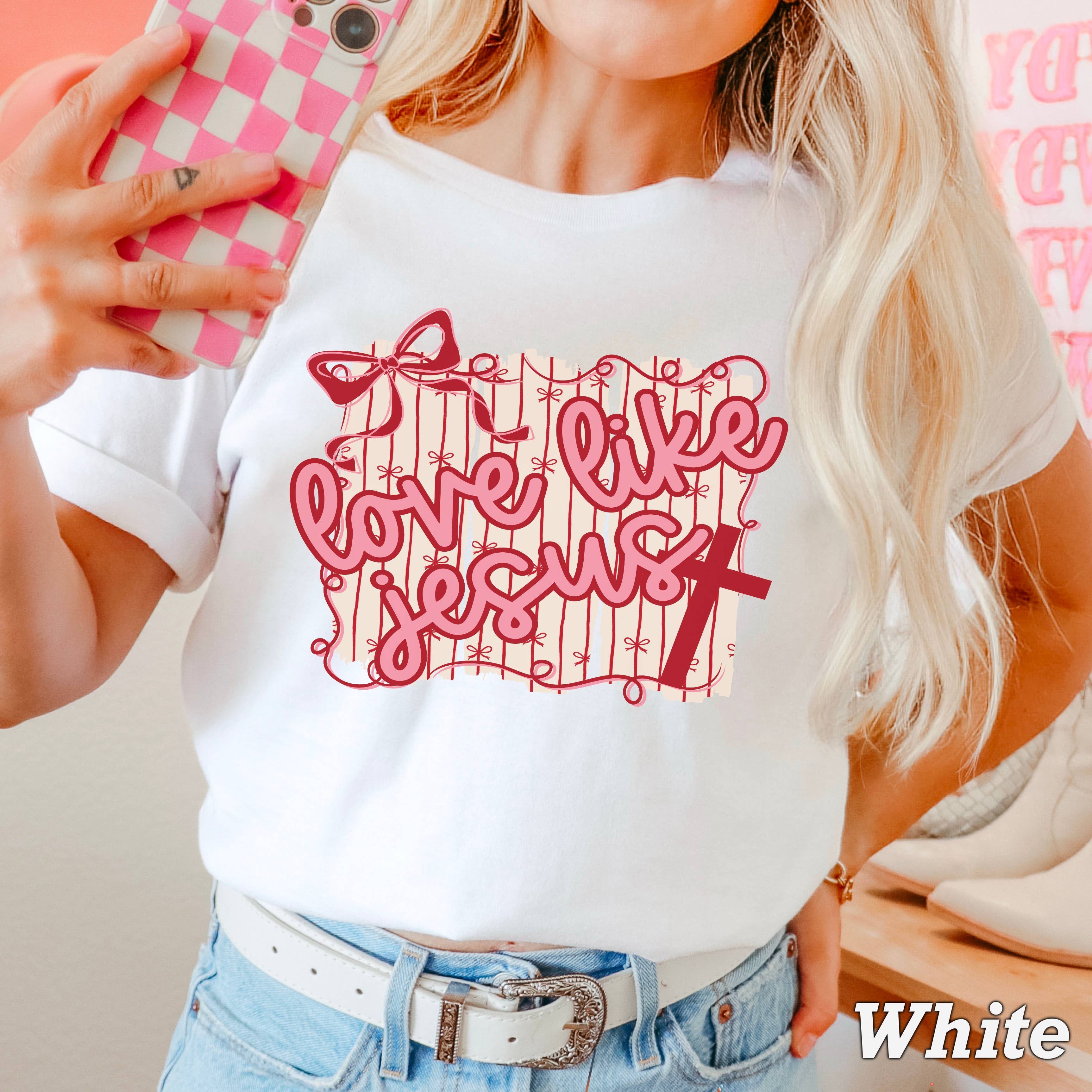 Love Like Jesus Valentine’S Day Shirt | Comfort Colors Hoodie, Sweatshirt | PodTeesHub.com