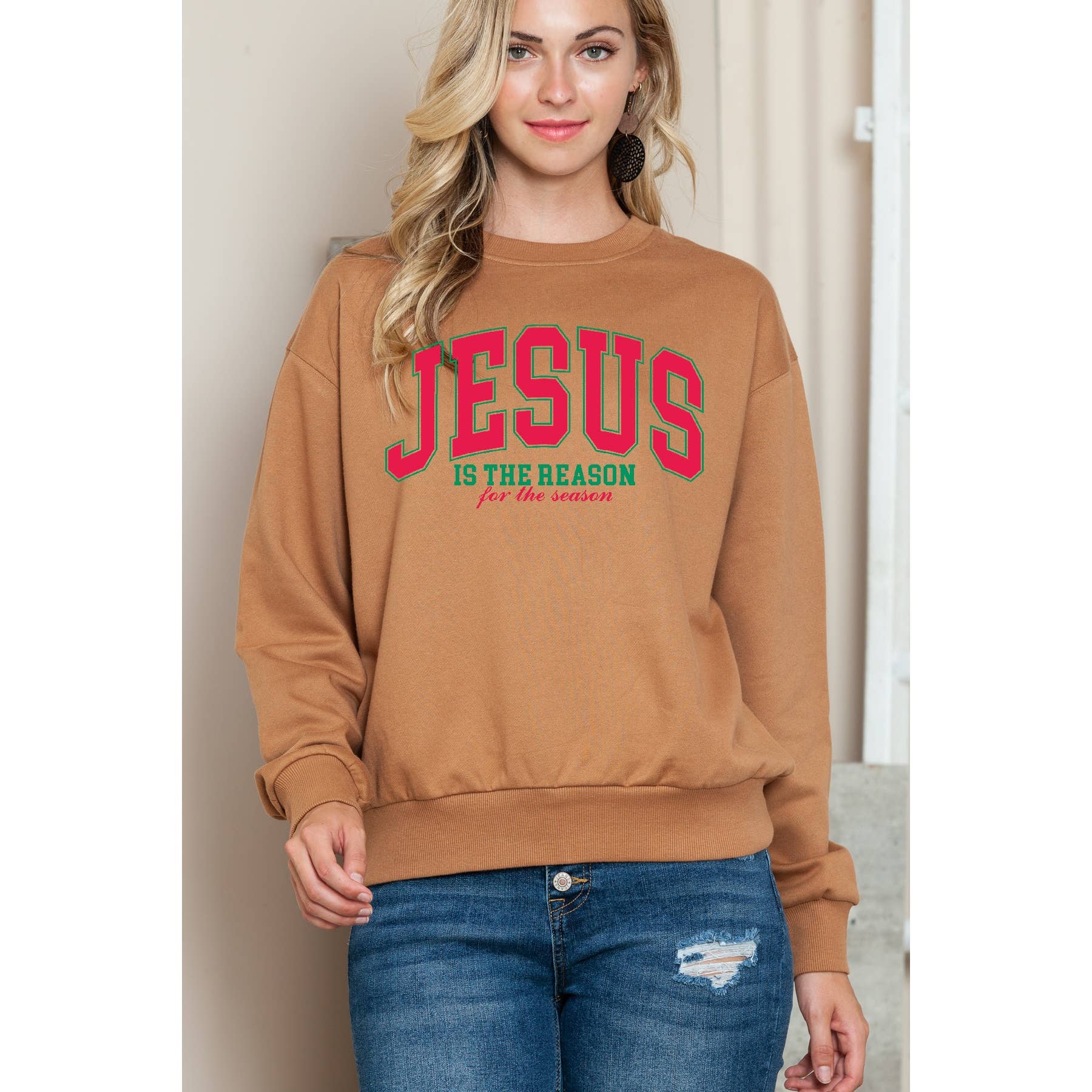 Jesus Is the Reason Crewneck Sweatshirt T-Shirts, Hoodie | PodTeesHub.com