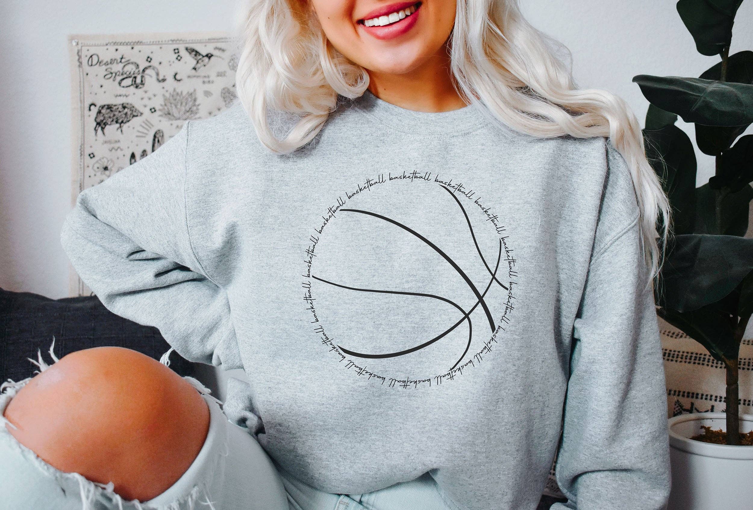 Chic Basketball Word Art Bk Sweatshirt T-Shirts, Hoodie | PodTeesHub.com