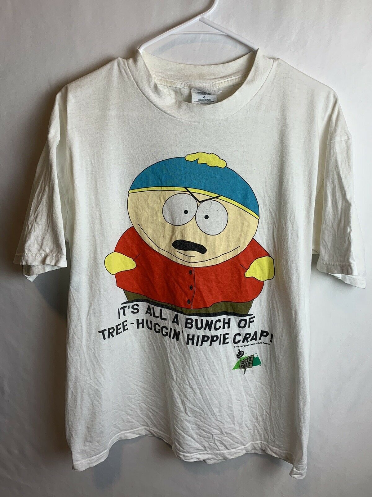 Gildan South Park Cartman Tree Huggin Hippie T Shirt 1997 Comedy Hoodie, Sweatshirt | PodTeesHub.com
