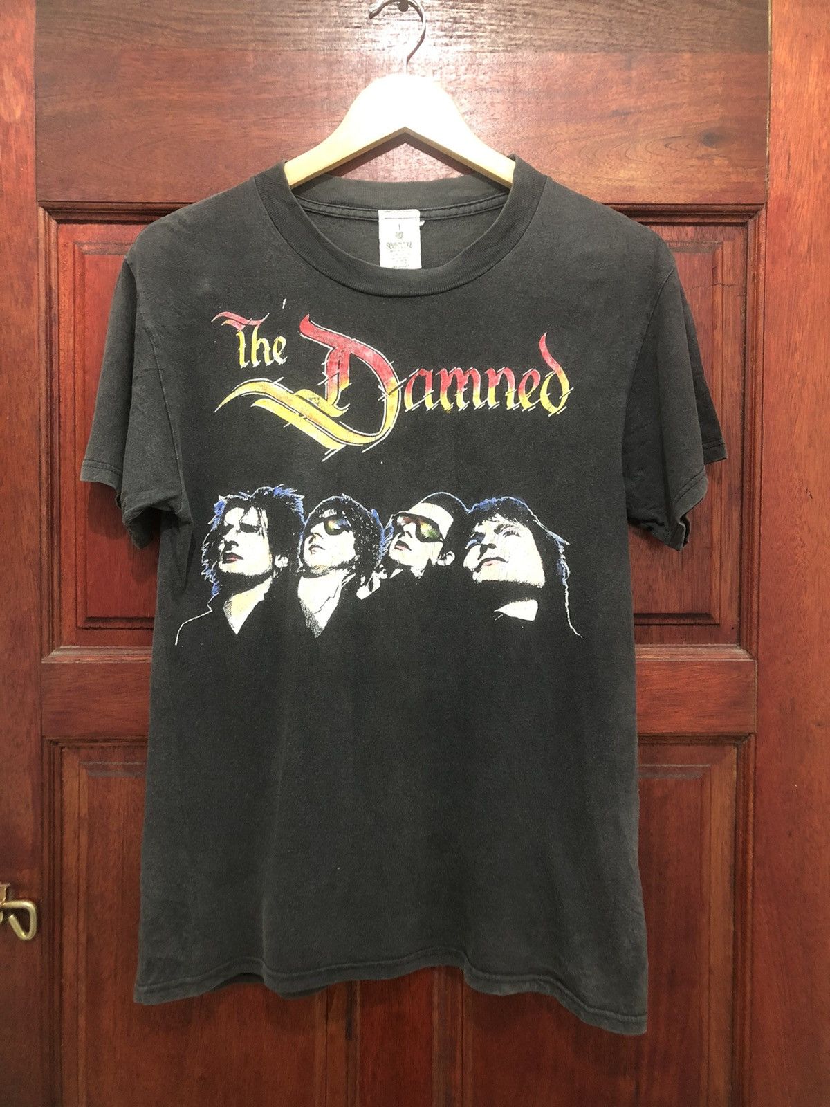 Band Tees Vintage 90s The Damned Sun Faded Punk Tee Hoodie, Sweatshirt | PodTeesHub.com