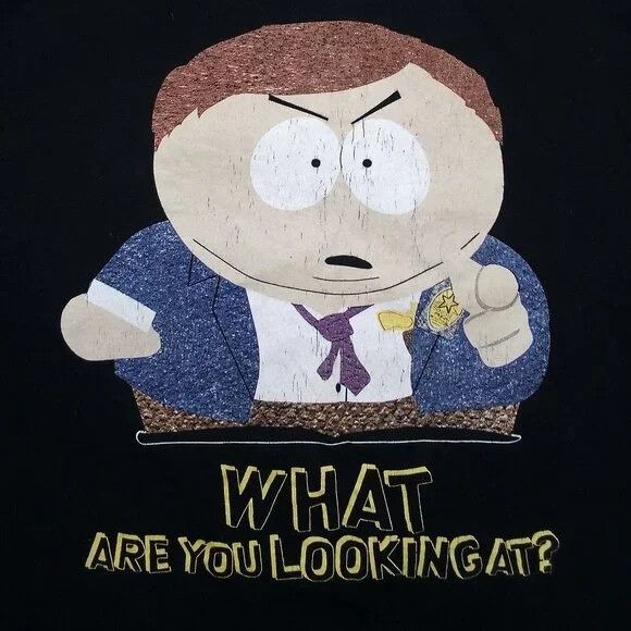 Vintage South Park Cartman What Are You Looking At T Shirt Hoodie, Sweatshirt | PodTeesHub.com