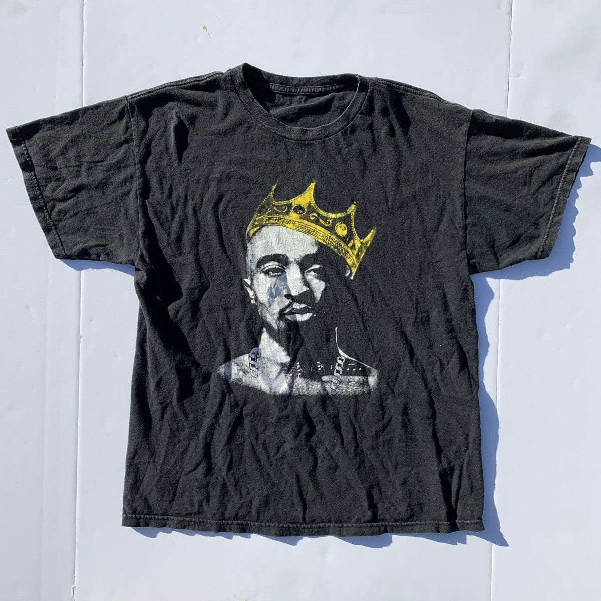 Rap Tees X Vintage Vintage Tupac Shakur Crown T Shirt Hoodie, Sweatshirt | PodTeesHub.com