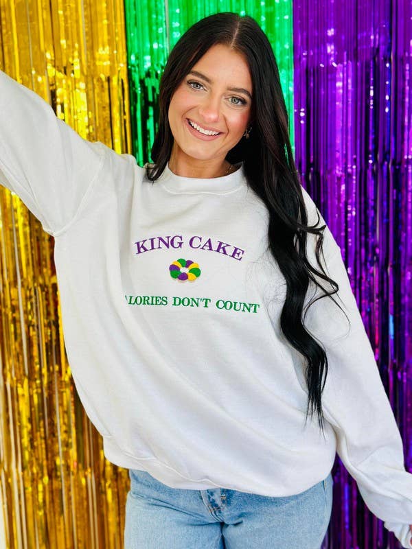 Embroidery Sweatshirt King Cake Calories T-Shirts, Hoodie | PodTeesHub.com