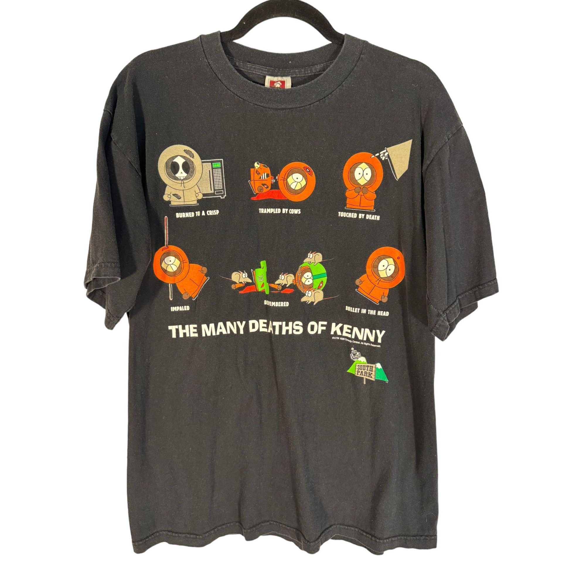 Vintage South Park Shirt Many Deaths Of Kenny 1990s Hoodie, Sweatshirt | PodTeesHub.com
