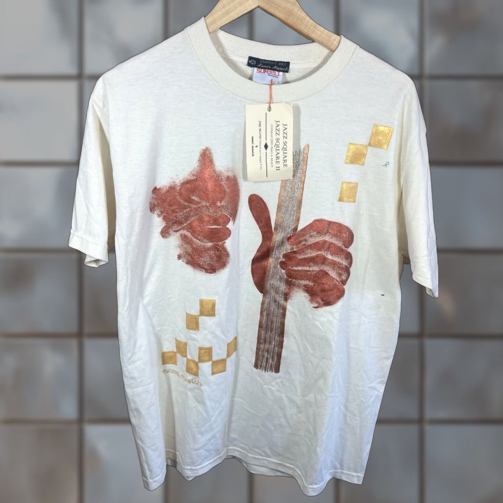 Vintage Sunbelt T Shirt Jazz Bass Player Art White L Men Crew Neck Short Sleeve Graphic Prin Hoodie, Sweatshirt