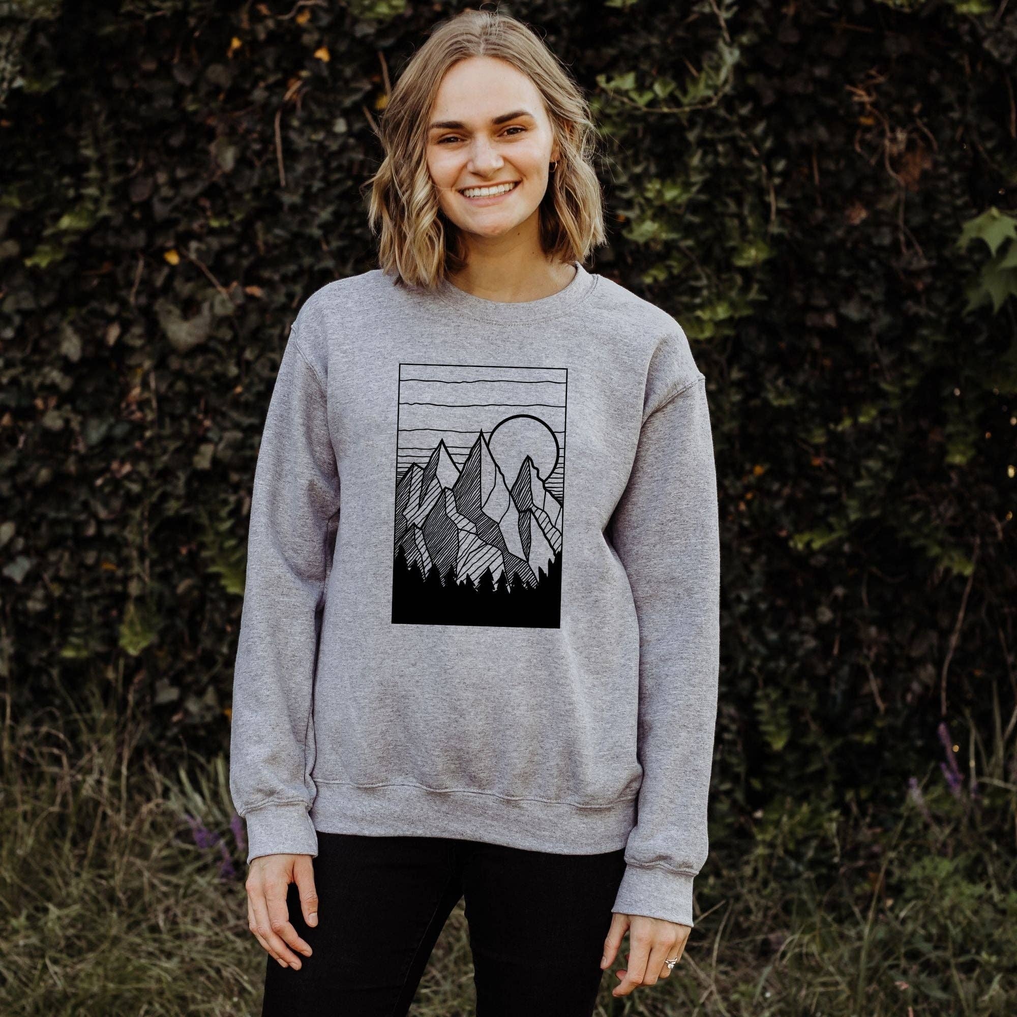 Rectangle Mountain Crewneck Sweatshirt Hoodie 033 T-Shirts | PodTeesHub.com
