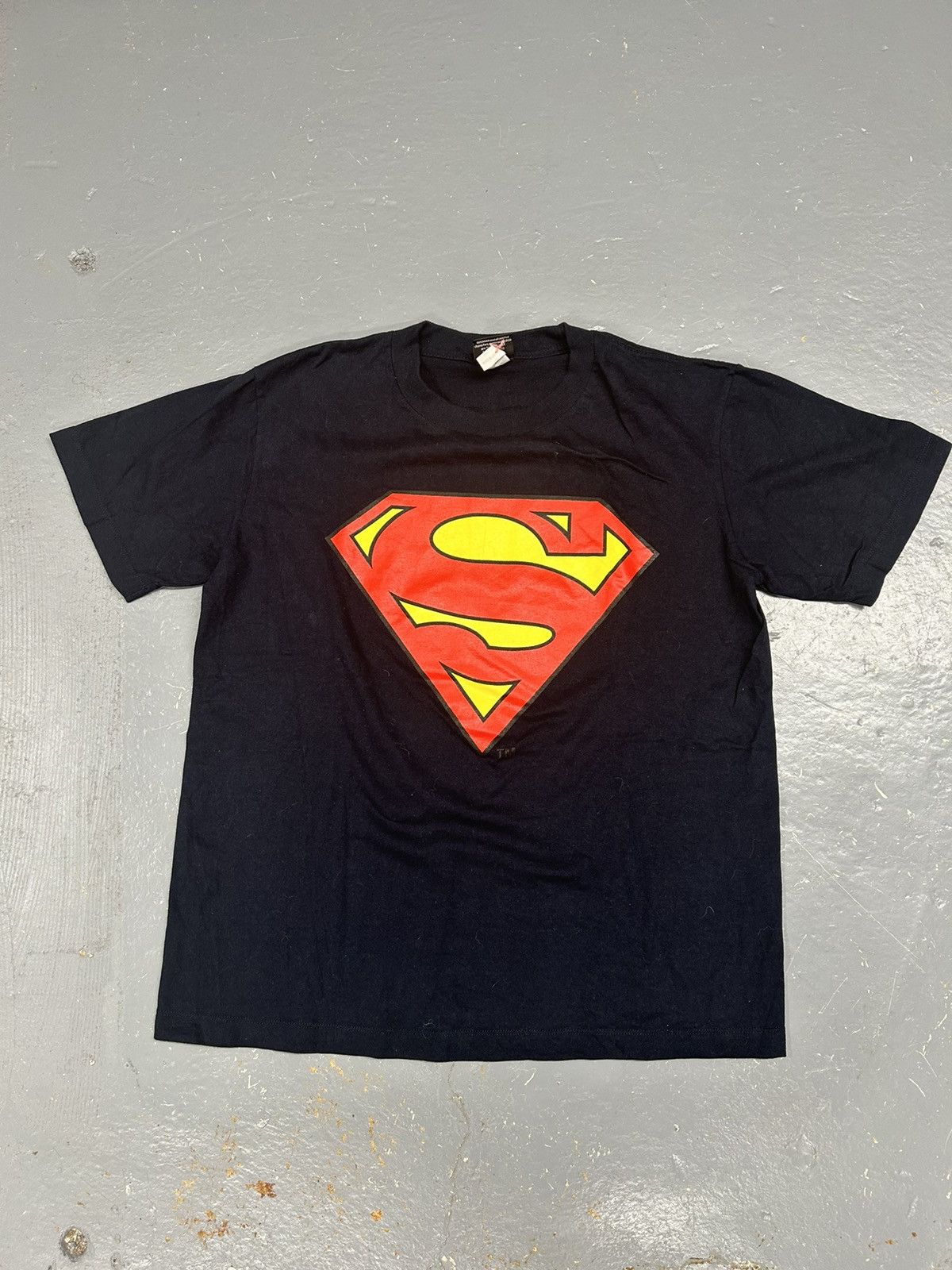 Other Crazy Vintage Y2k Essential Black Superman Graphic T Shirt Hoodie, Sweatshirt | PodTeesHub.com