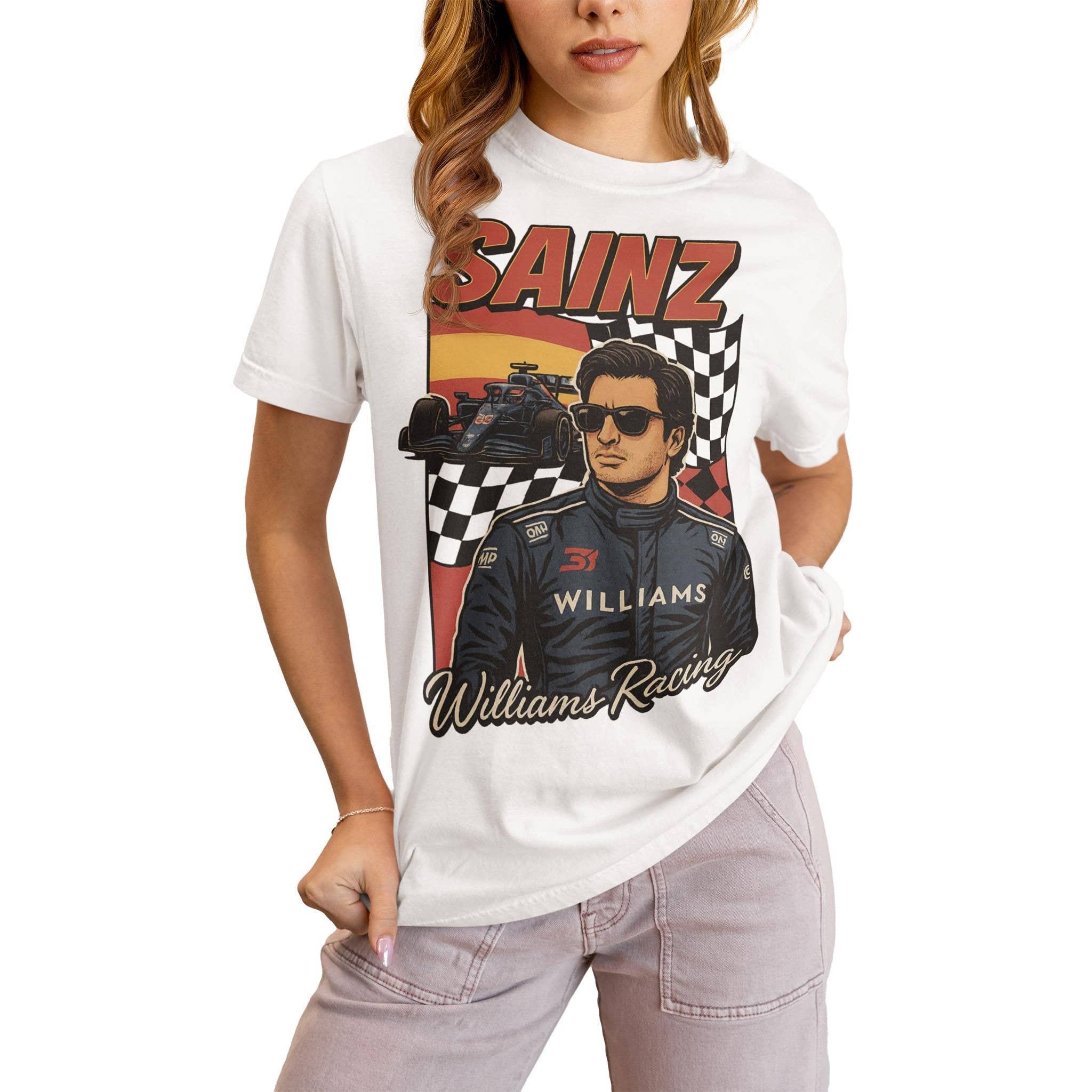 Sainz Racing Driver Tee - Motorsports Apparel Gift Hoodie, Sweatshirt | PodTeesHub.com