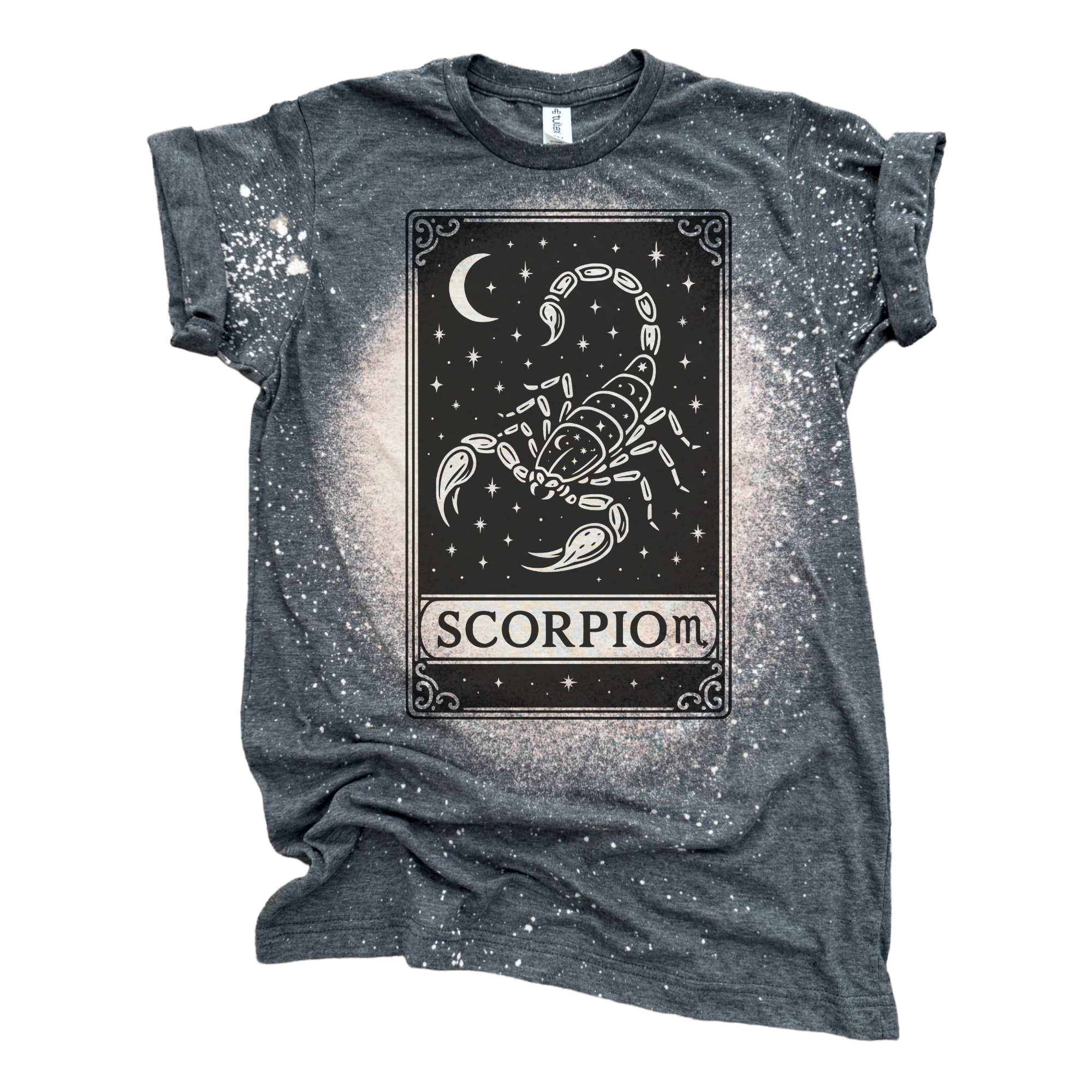Scorpio Tarot – Bleached Zodiac Tee Hoodie, Sweatshirt | PodTeesHub.com
