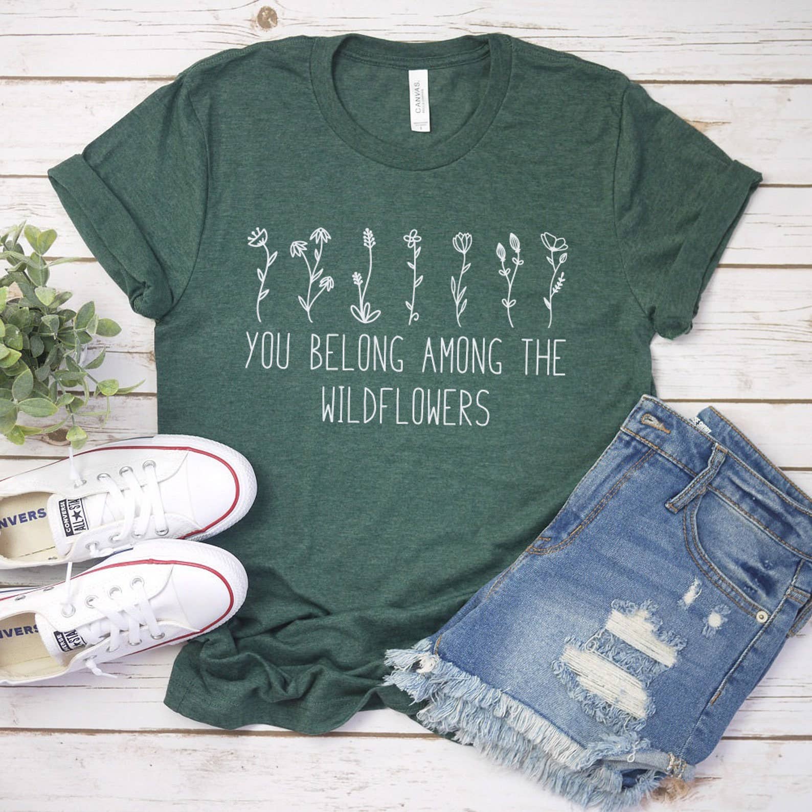 You Belong Among the Wildflowers T-Shirt Hoodie, Sweatshirt | PodTeesHub.com