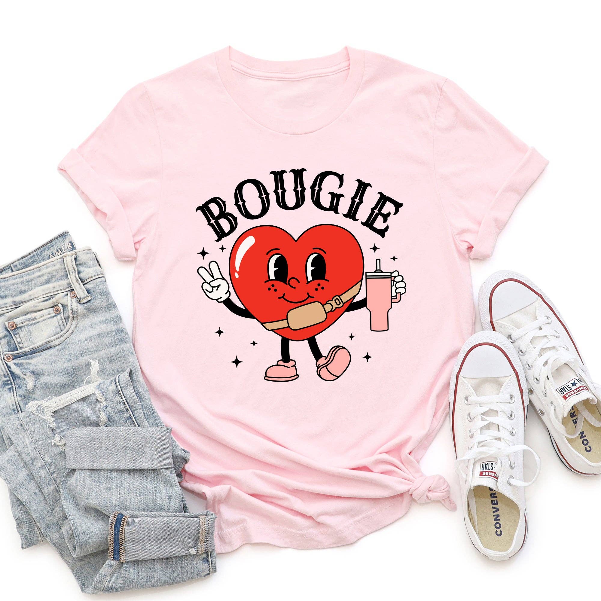 Bougie Heart, Boujee, Super Soft Tshirt, Valentine's Day Hoodie, Sweatshirt | PodTeesHub.com