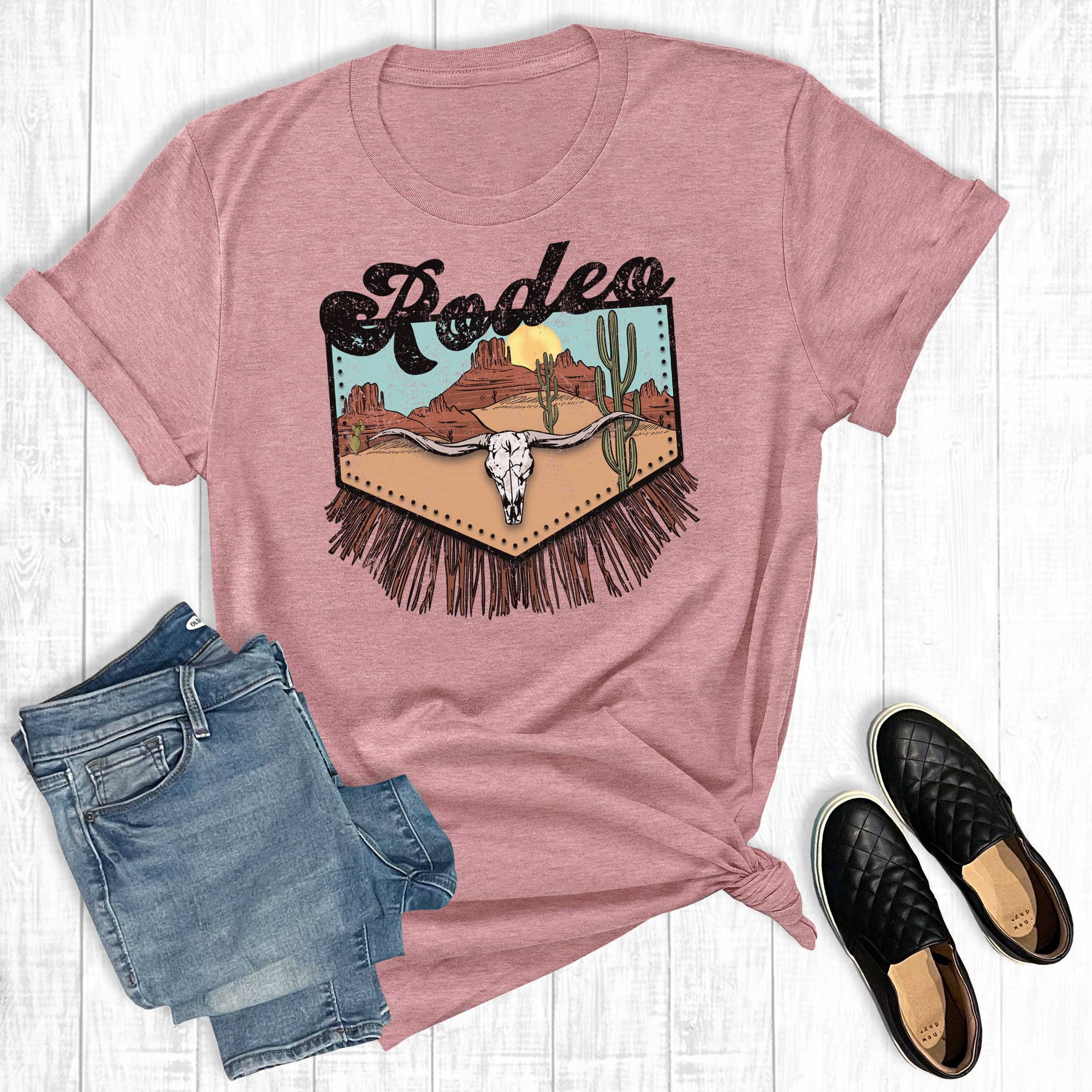 Western Retro Rodeo Graphic Tee Hoodie, Sweatshirt | PodTeesHub.com