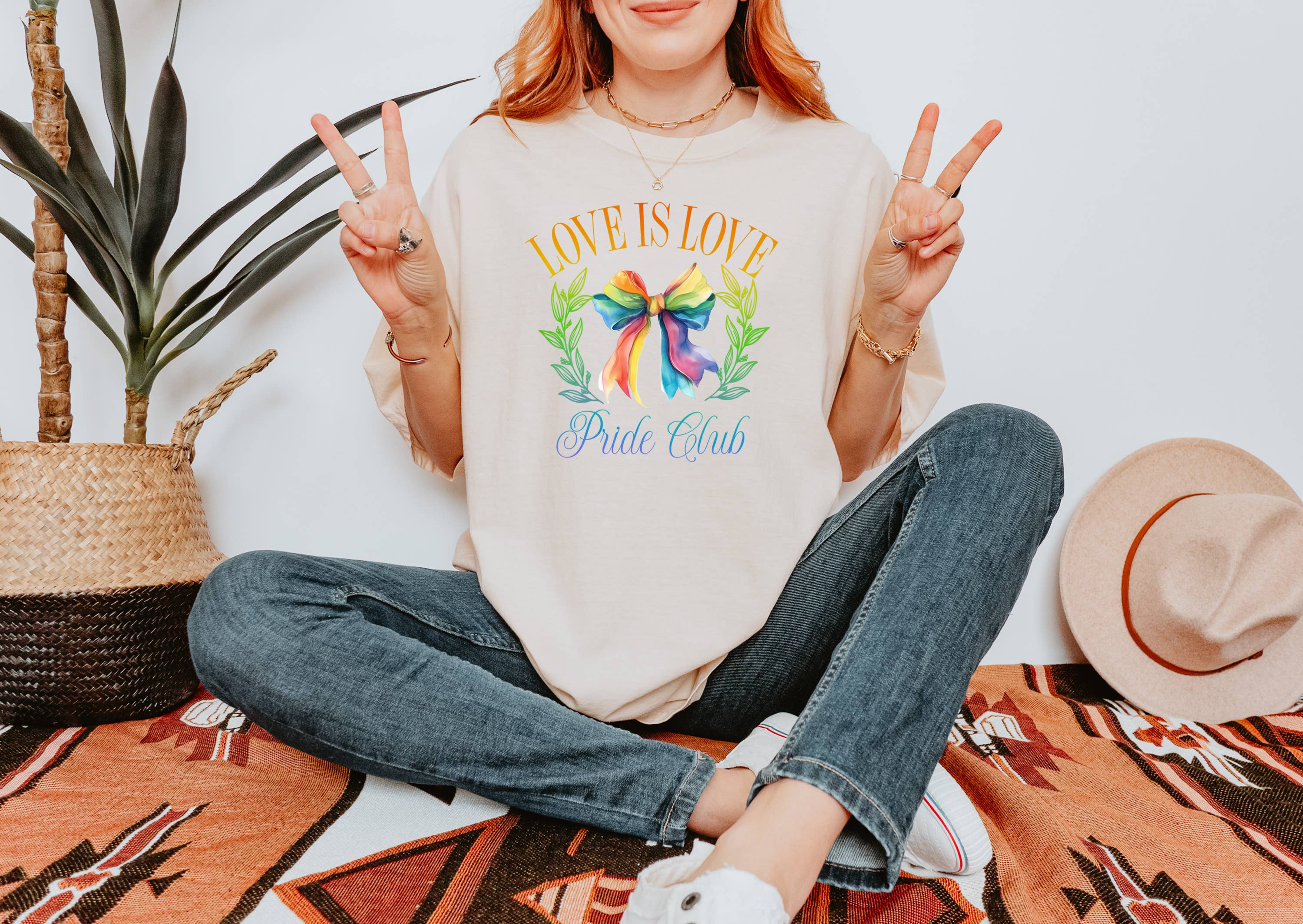 Rainbow Bow, Pride Graphic Tee, Lgbtq Apparel, Pride Month Hoodie, Sweatshirt | PodTeesHub.com