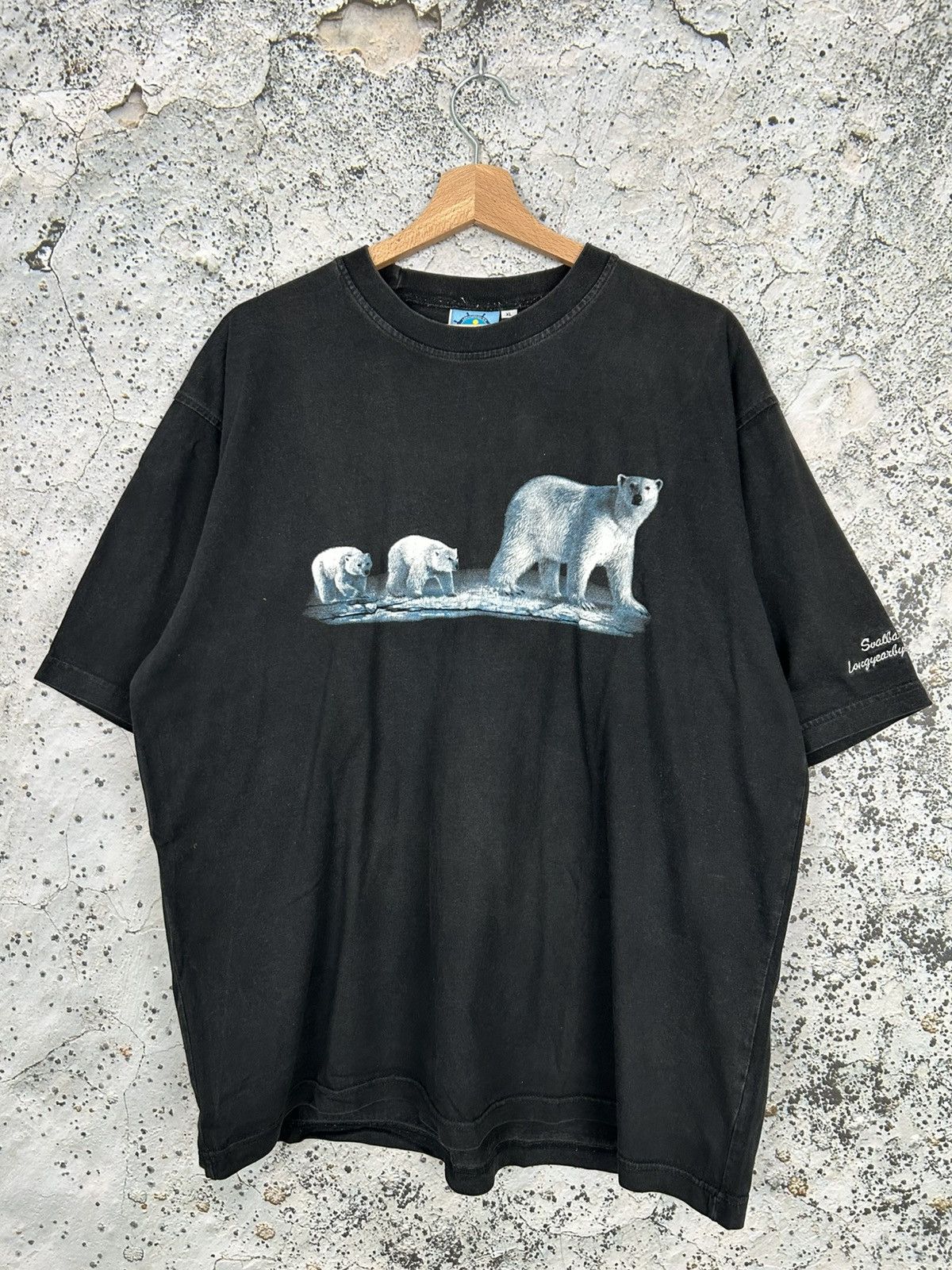 Vintage Animal Tee Polar Bears Graphic 90s Baggy Rap Skate Hoodie, Sweatshirt | PodTeesHub.com