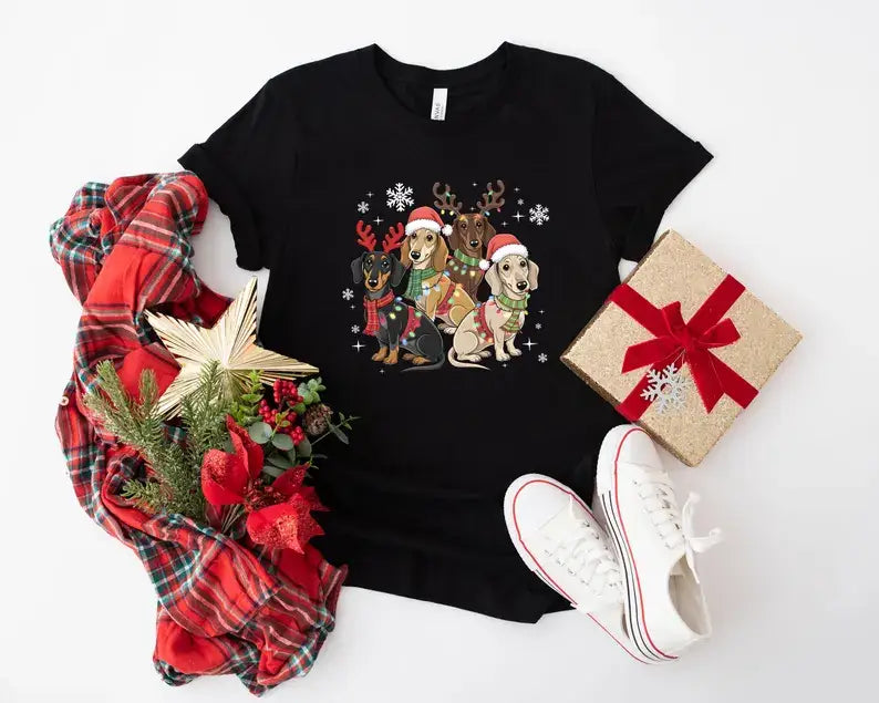 Christmas Dog Reindeer T-Shirt Hoodie, Sweatshirt | PodTeesHub.com
