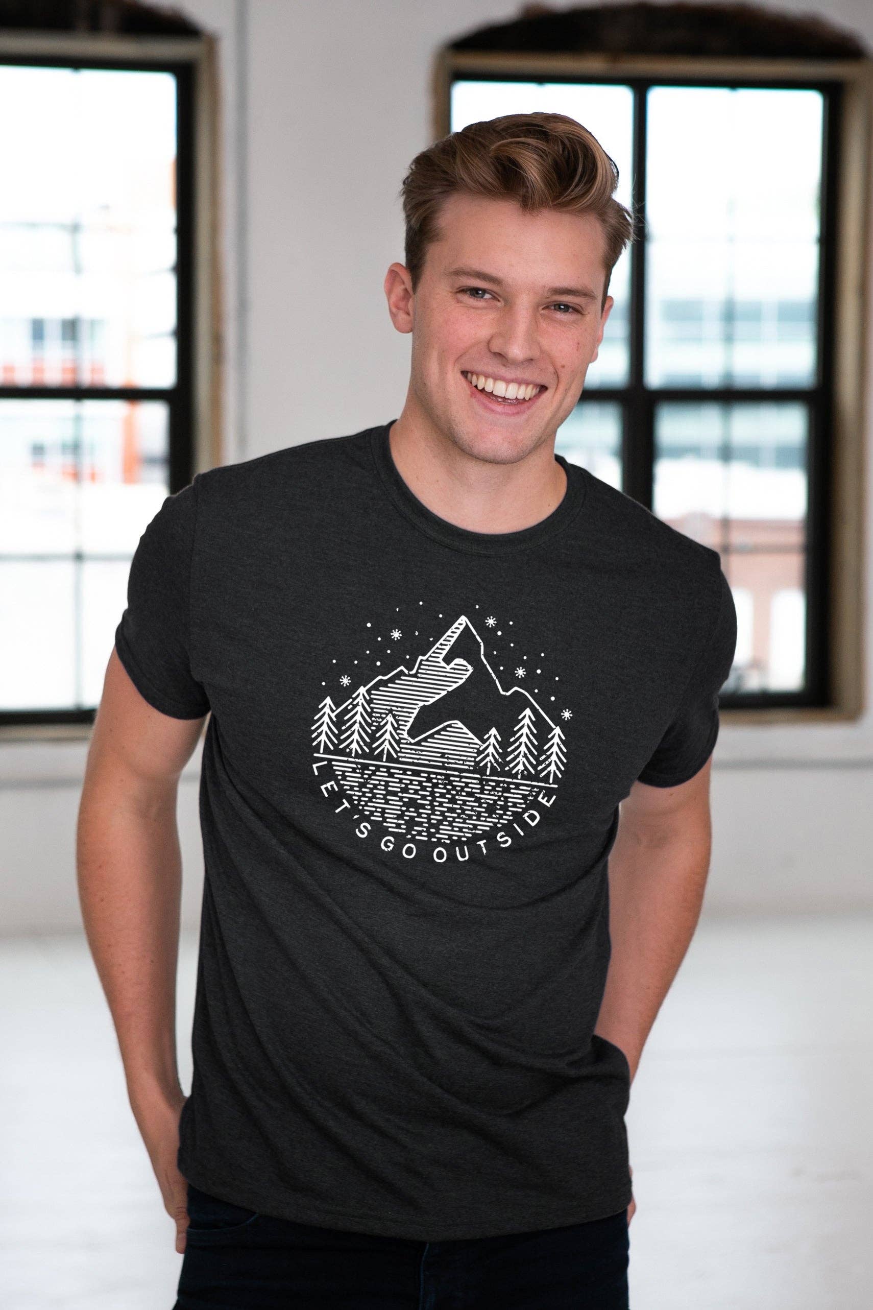 Lets Go Outside Unisex Graphic Tee Hoodie, Sweatshirt | PodTeesHub.com