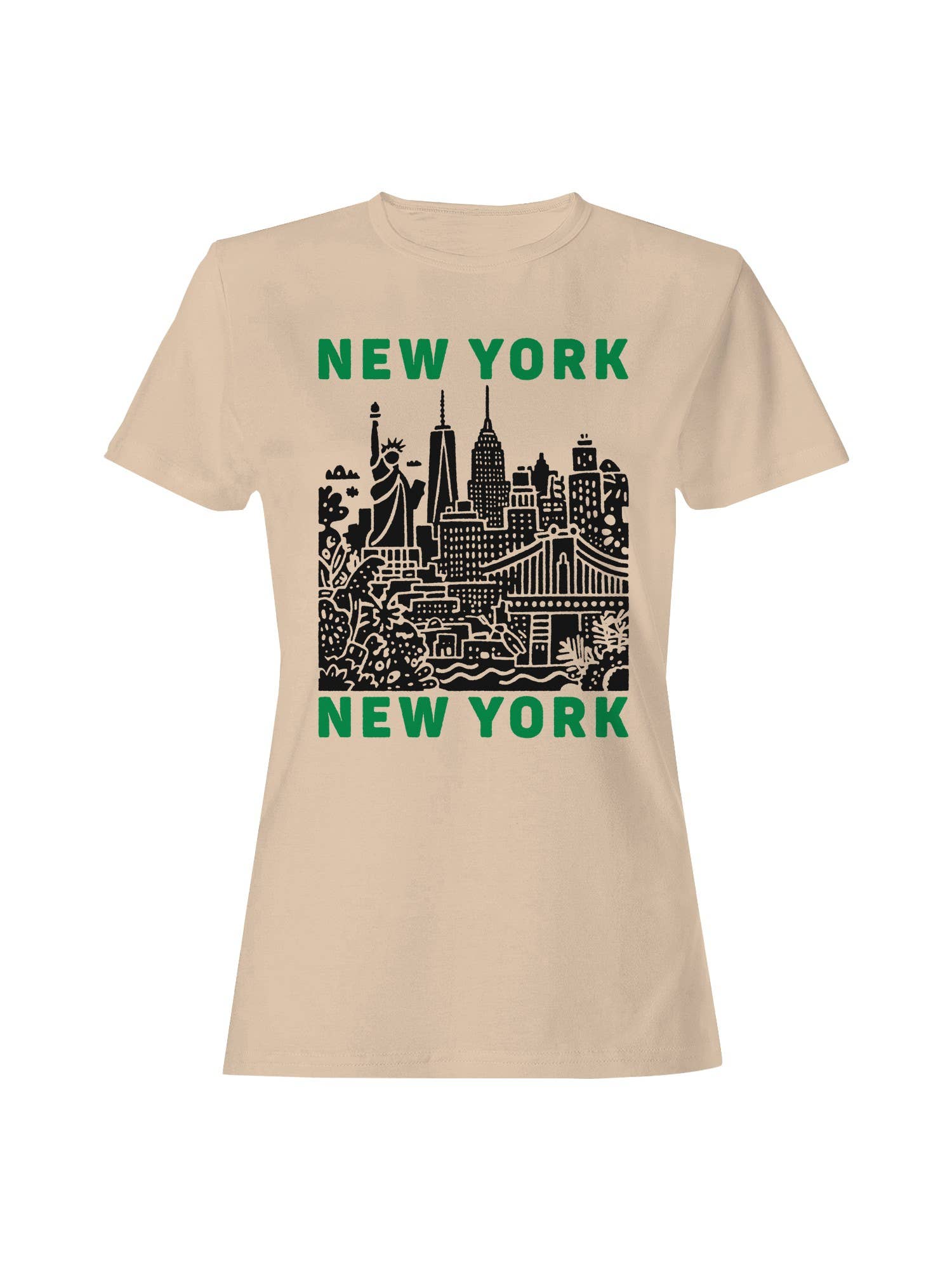 New York Skyline Art Print Women's T-Shirt Hoodie, Sweatshirt | PodTeesHub.com