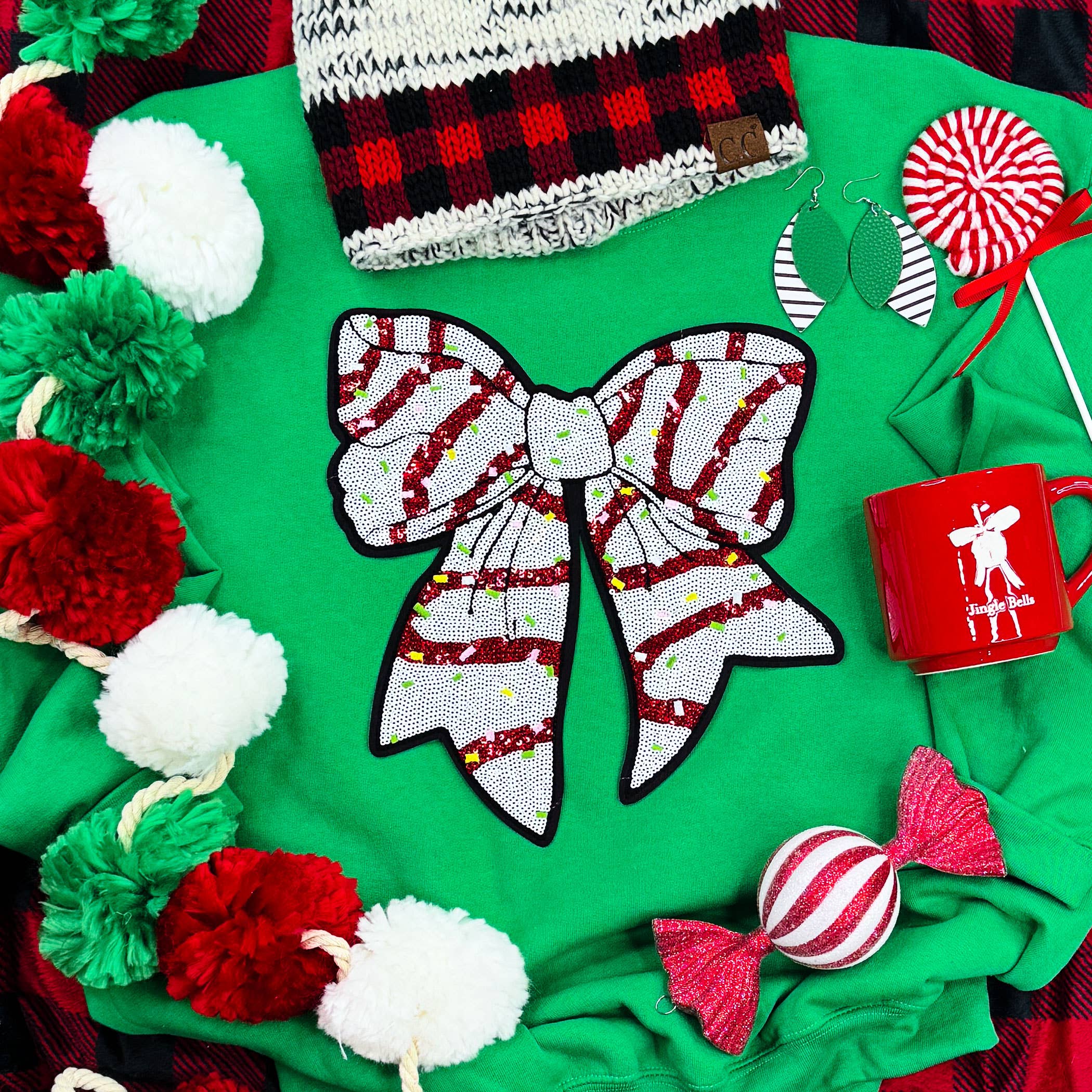 Snack Cake Sequin Bow Sweatshirt T-Shirts, Hoodie | PodTeesHub.com