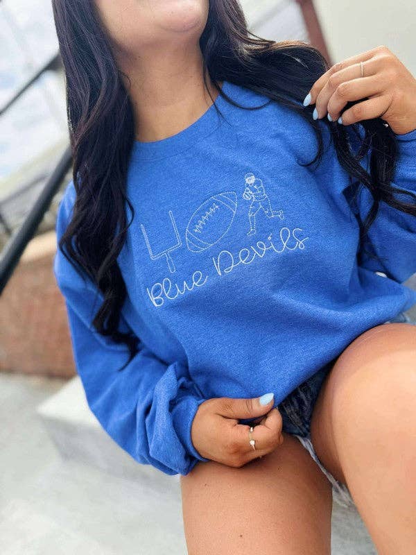 Custom Cutesy Football Trio Embroidered Sweatshirt T-Shirts, Hoodie | PodTeesHub.com