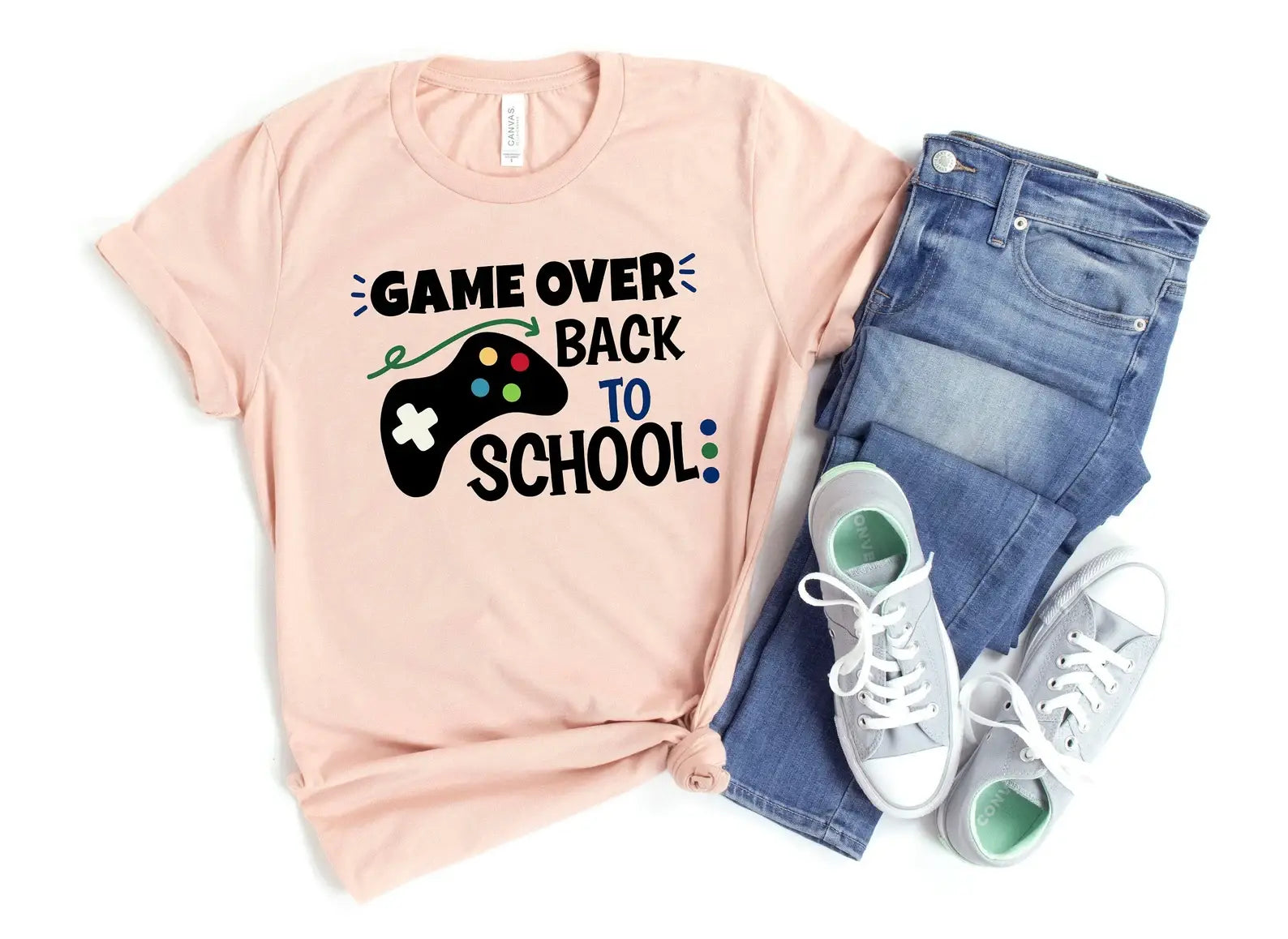 Game Over Back To School T-Shirt Hoodie, Sweatshirt | PodTeesHub.com