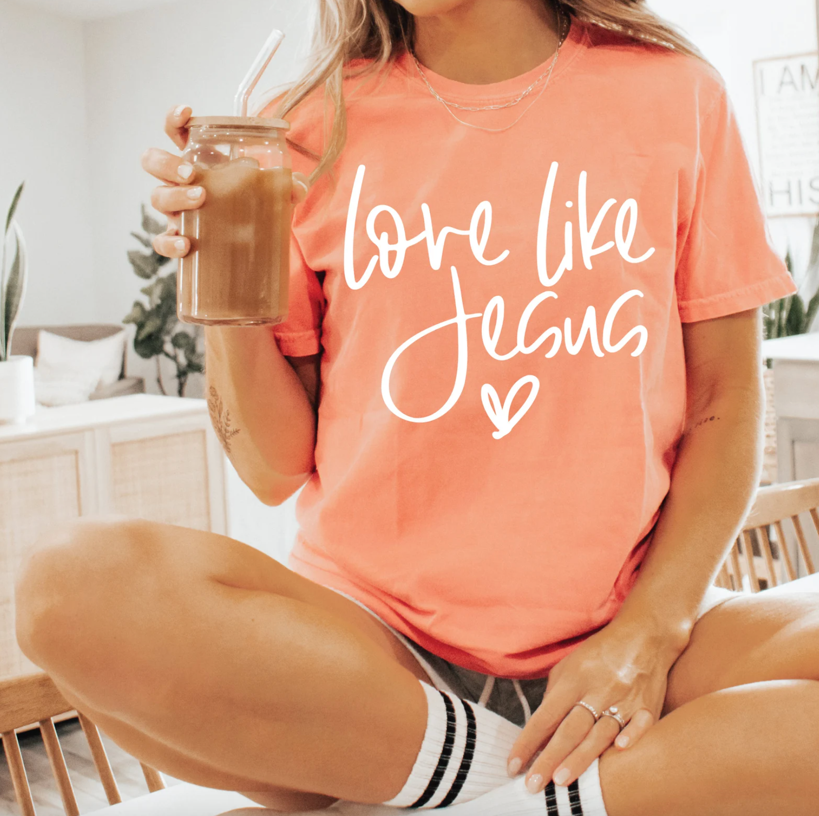 Love Like Jesus Comfort Color Tee Hoodie, Sweatshirt | PodTeesHub.com