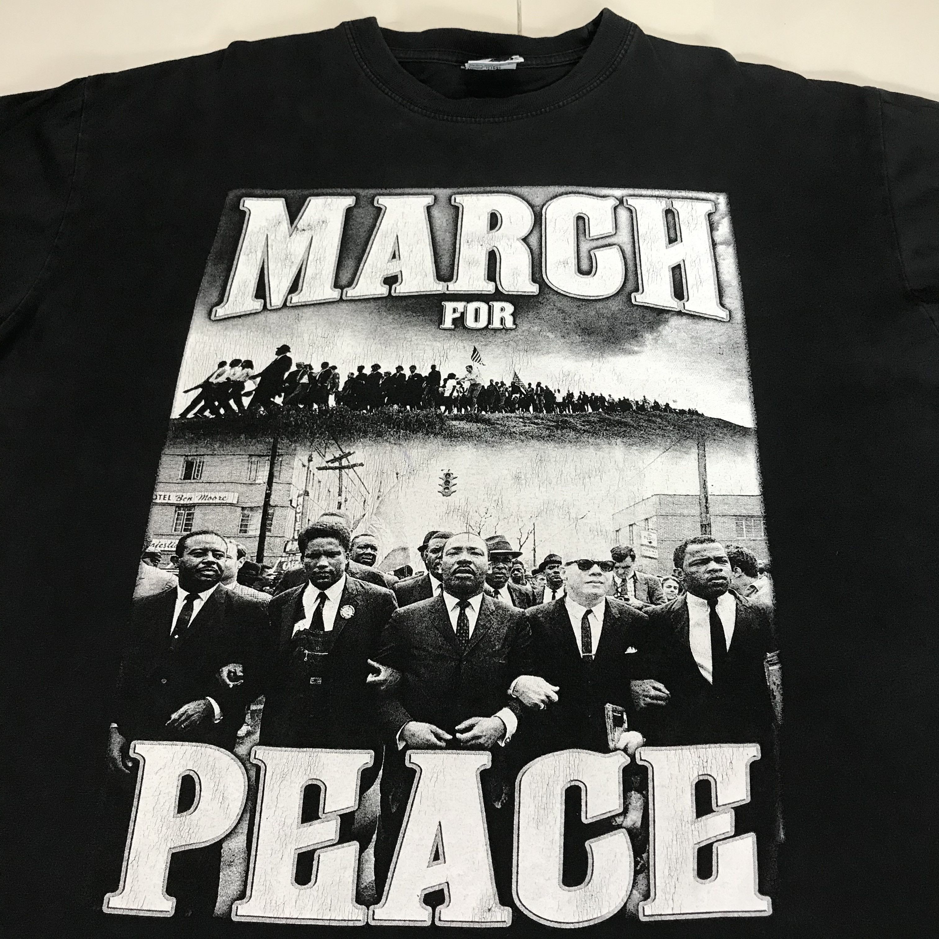 Vintage Martin King Jr March For Peace T Shirt Sz Xl Hoodie, Sweatshirt | PodTeesHub.com