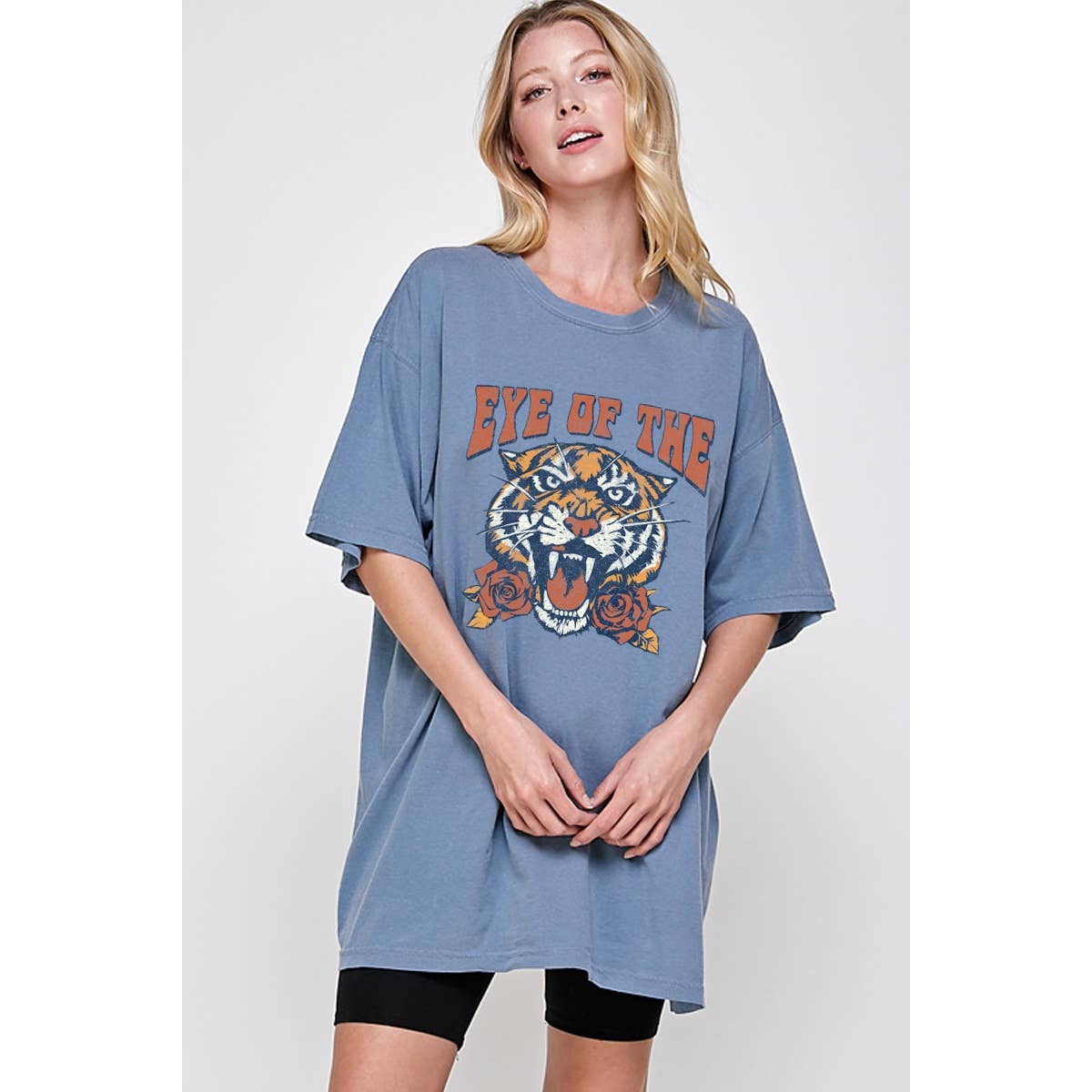 Eye of the Tiger  Vintage Graphic Oversized Tee Hoodie, Sweatshirt | PodTeesHub.com