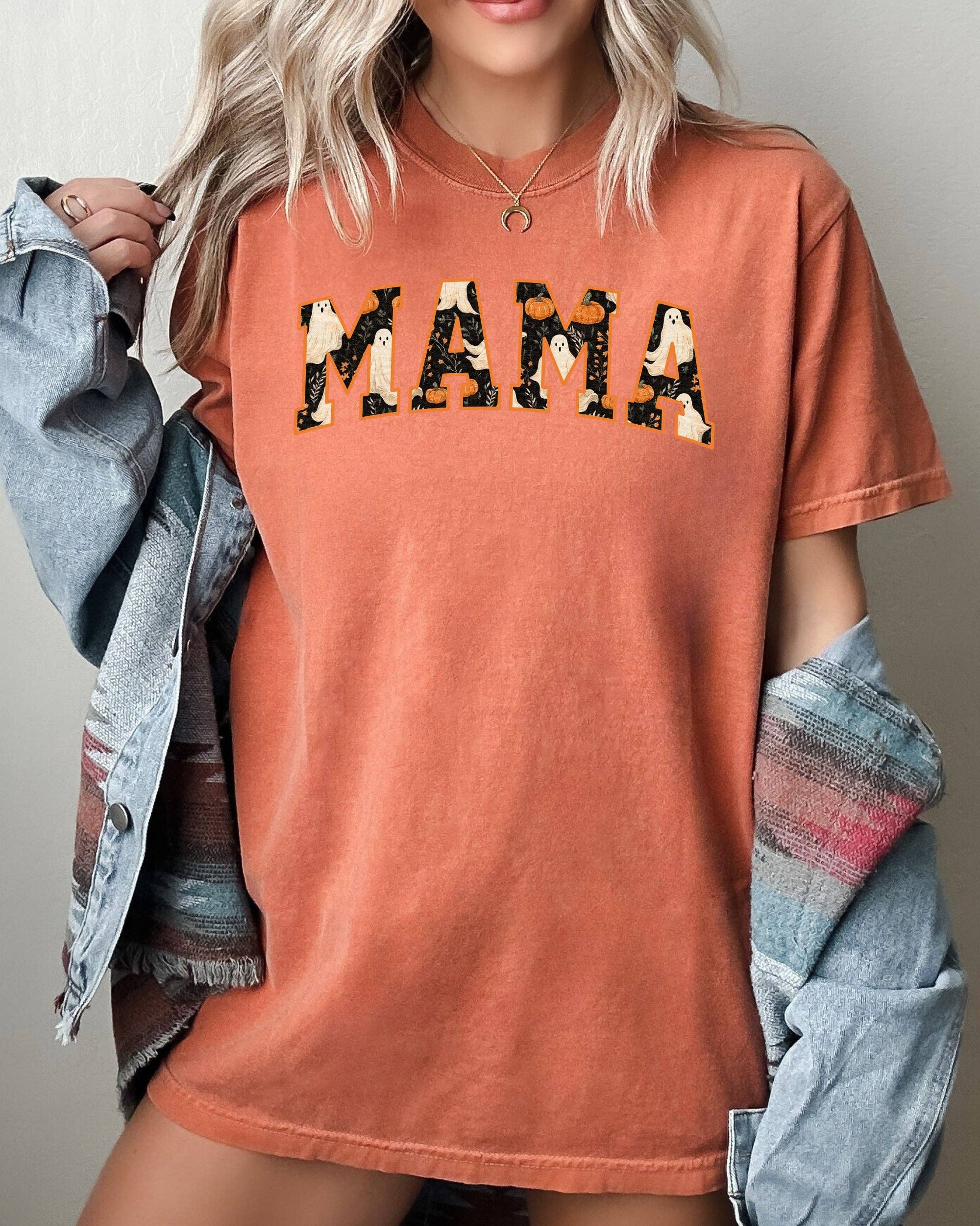 Mama, Ghost, Skeleton, Funny, Pumpkin, Halloween T-Shirt Hoodie, Sweatshirt | PodTeesHub.com
