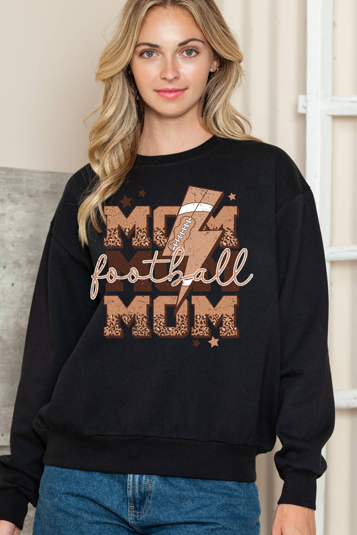 Women Football Mom Graphic Print Pullover Sweater T-Shirts, Hoodie, Sweatshirt | PodTeesHub.com