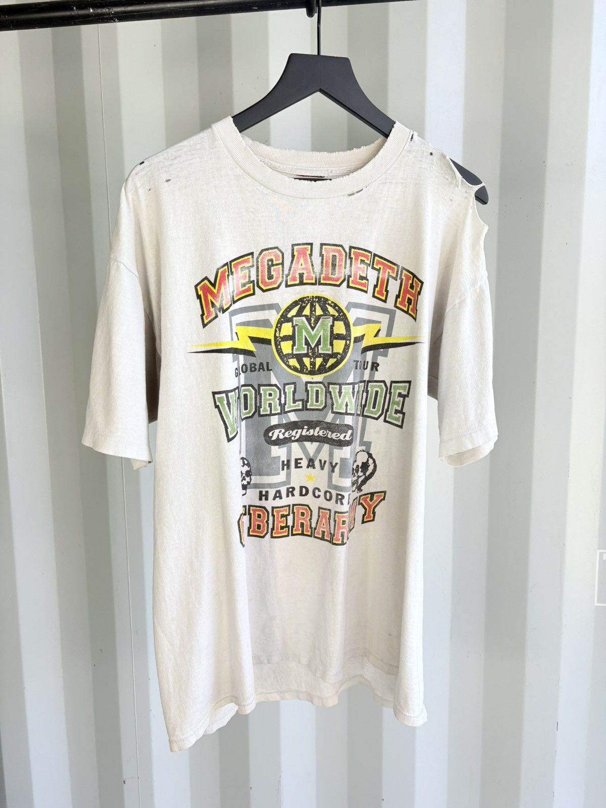 Vintage Thrashed Megadeth Faded Shirt Distressed Erd Grunge Thin Hoodie, Sweatshirt | PodTeesHub.com