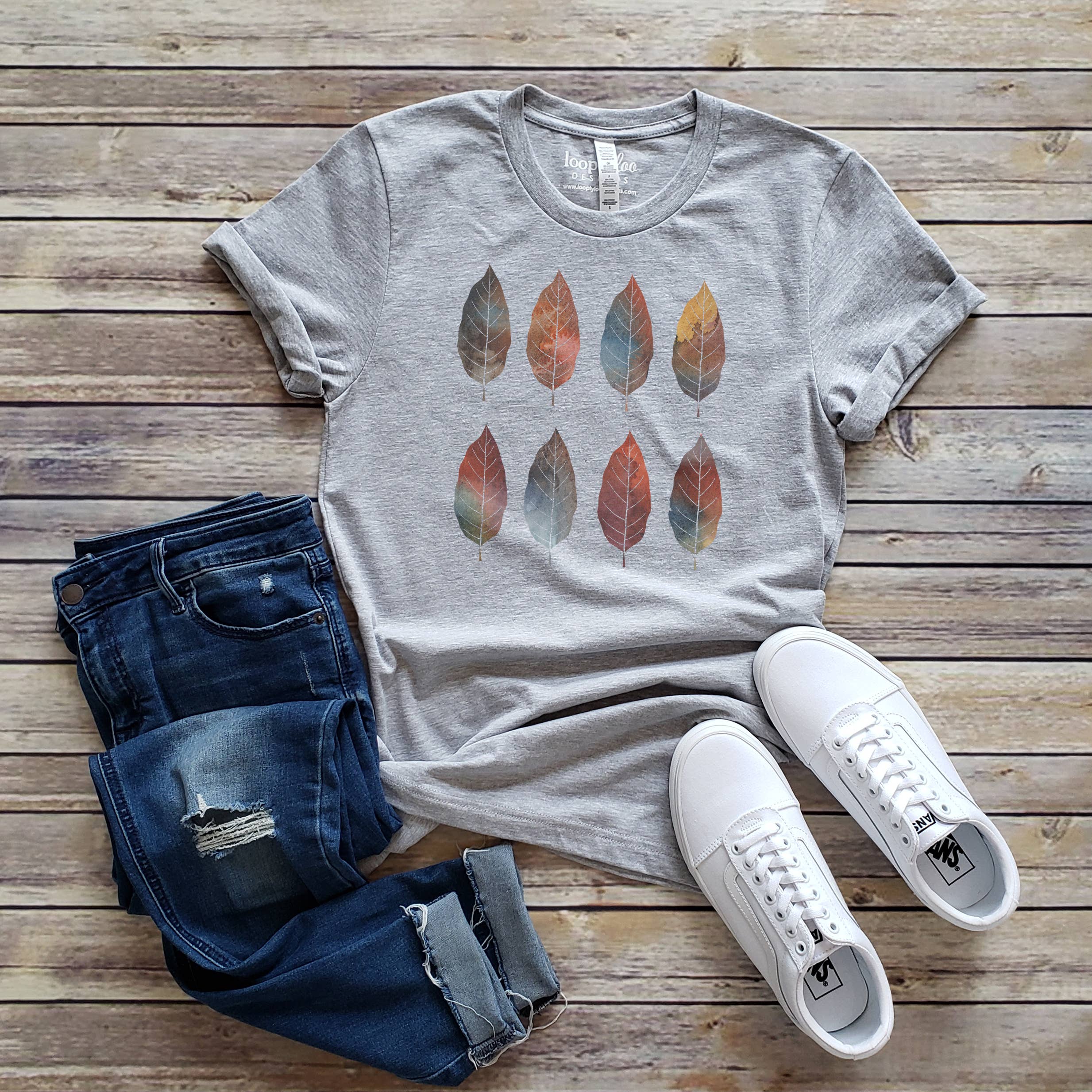 Leaves Tee | Fall | Sizes XS-2XL Hoodie, Sweatshirt | PodTeesHub.com