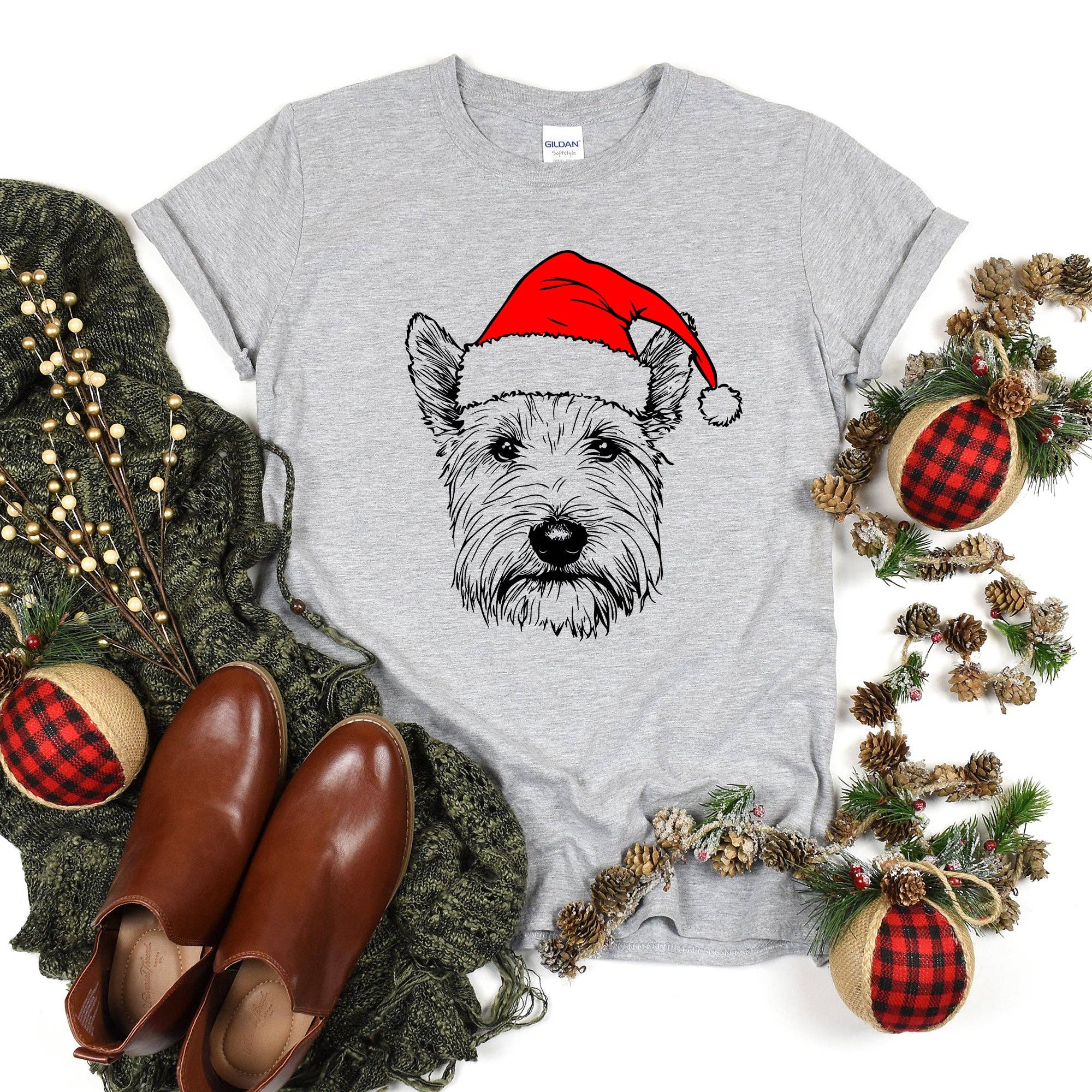 Westie West Highland White Terrier Dog Christmas Pet T-Shirt Hoodie, Sweatshirt | PodTeesHub.com