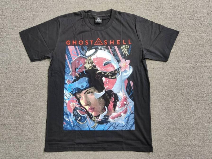 Anime Ghost In The Shell Graphic T Shirt Large Black Hoodie, Sweatshirt | PodTeesHub.com