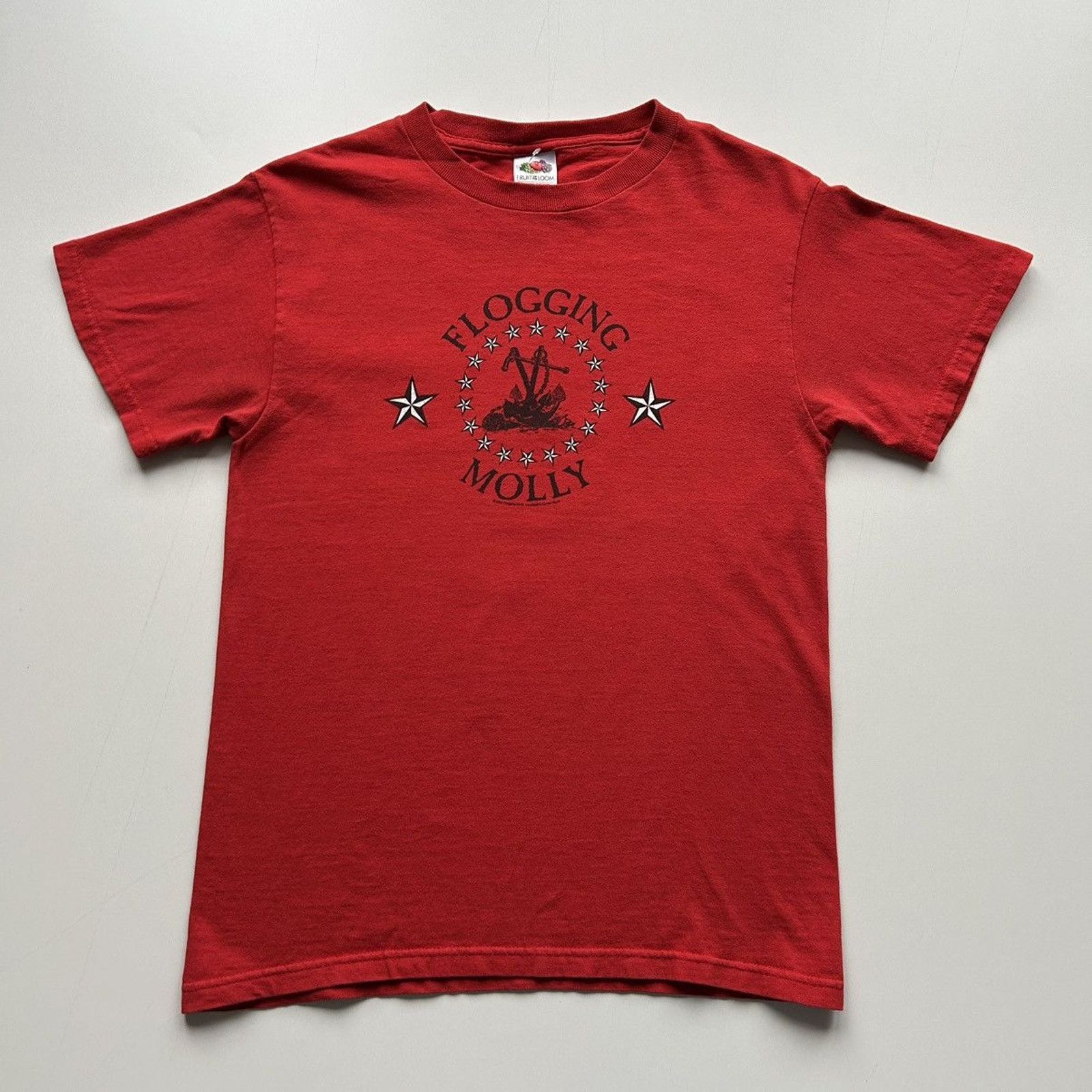 Band Tees Vintage Flogging Molly Celtic Punk Band T Shirt Small Red Hoodie, Sweatshirt | PodTeesHub.com