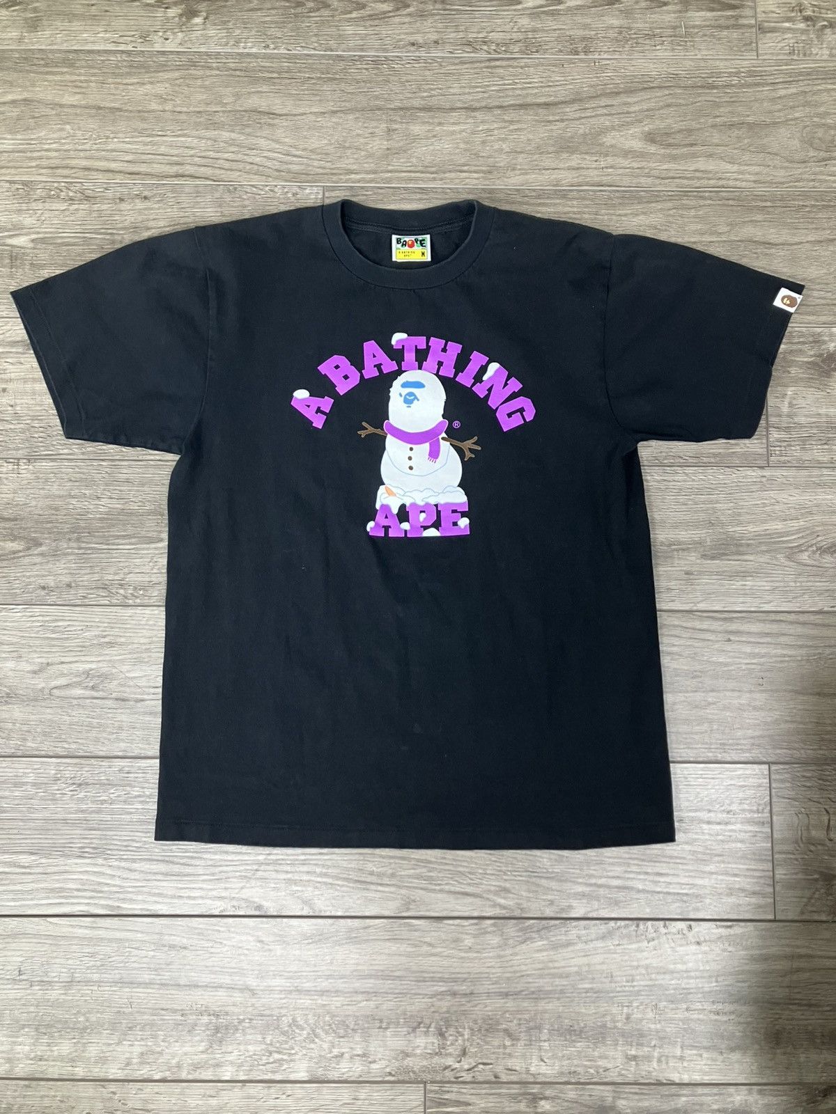 Bape Snowman College Tee Size M Hoodie, Sweatshirt | PodTeesHub.com